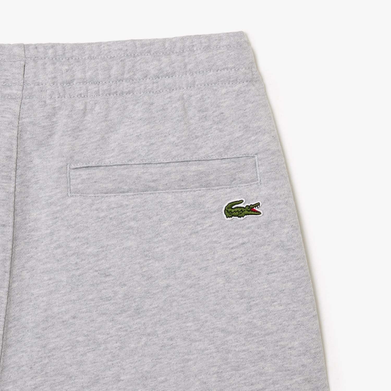 Grey - Lacoste - Signature Print Fleece Shorts - 5