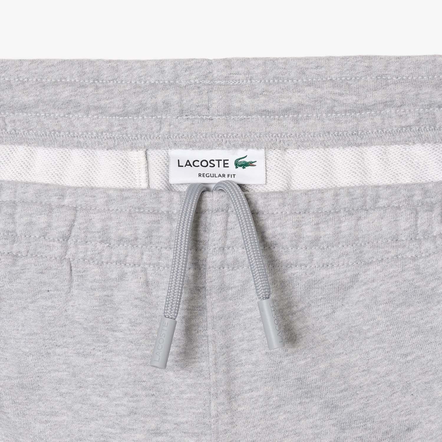 Grey - Lacoste - Signature Print Fleece Shorts - 6