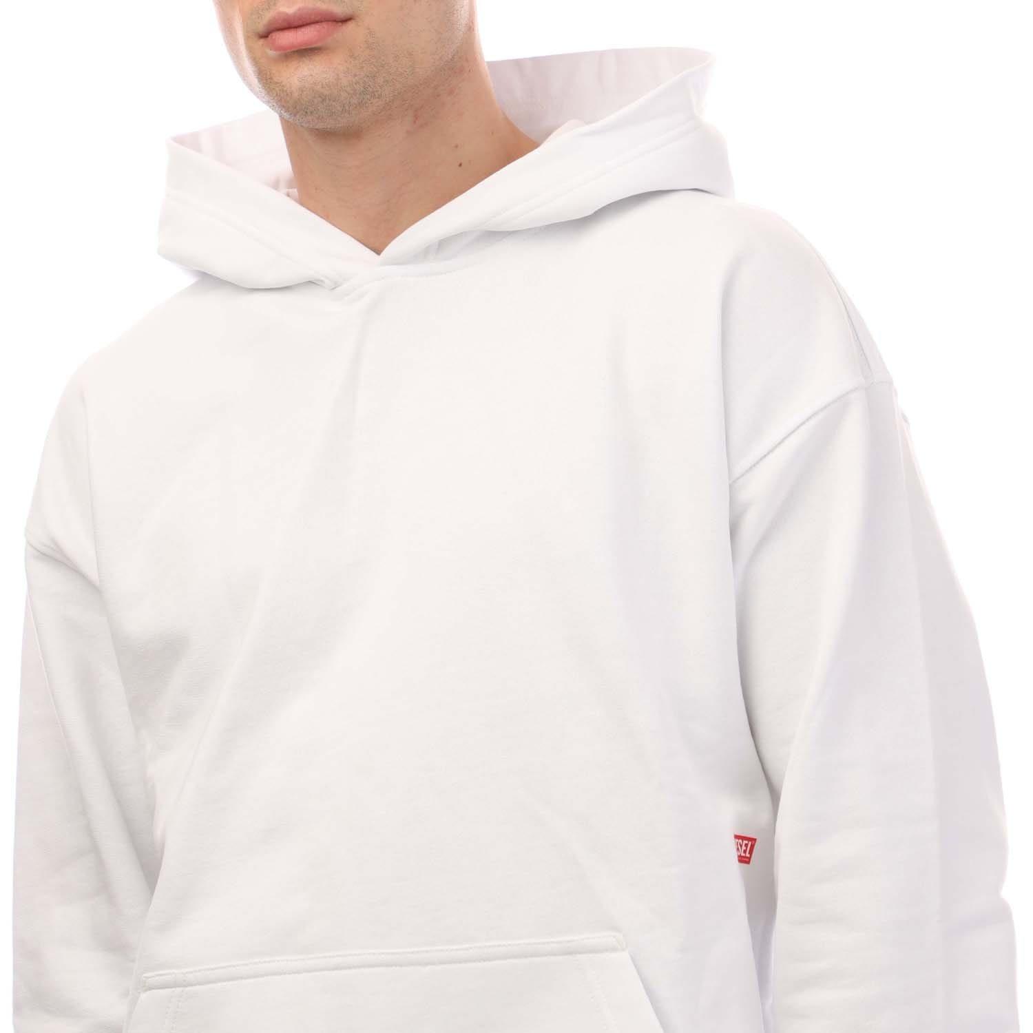 White - Diesel - S-Boxt-Hood-N8 Hoodie - 2