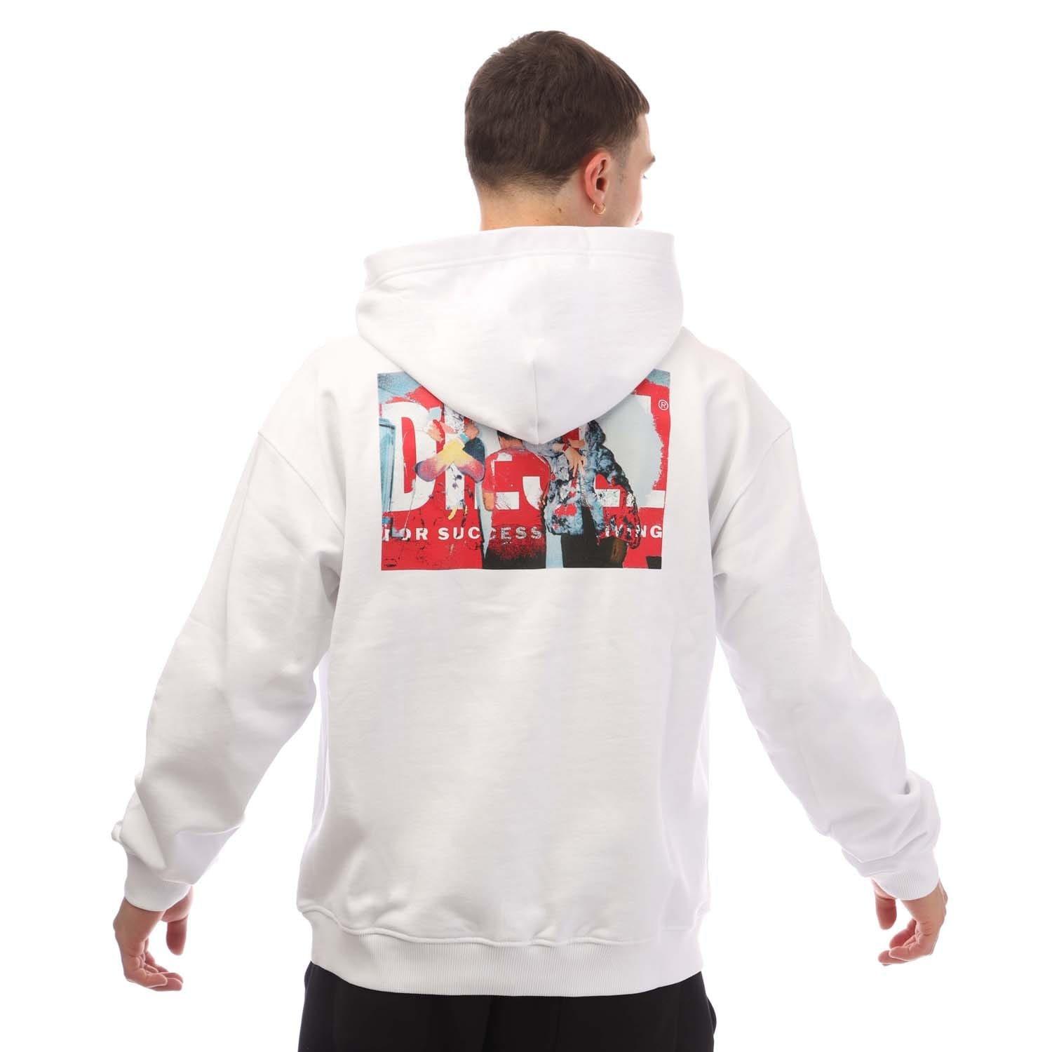 White - Diesel - S-Boxt-Hood-N8 Hoodie - 3