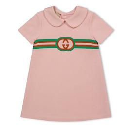 Gucci Cotton Jersey Dress With Embroidery Infant Girls