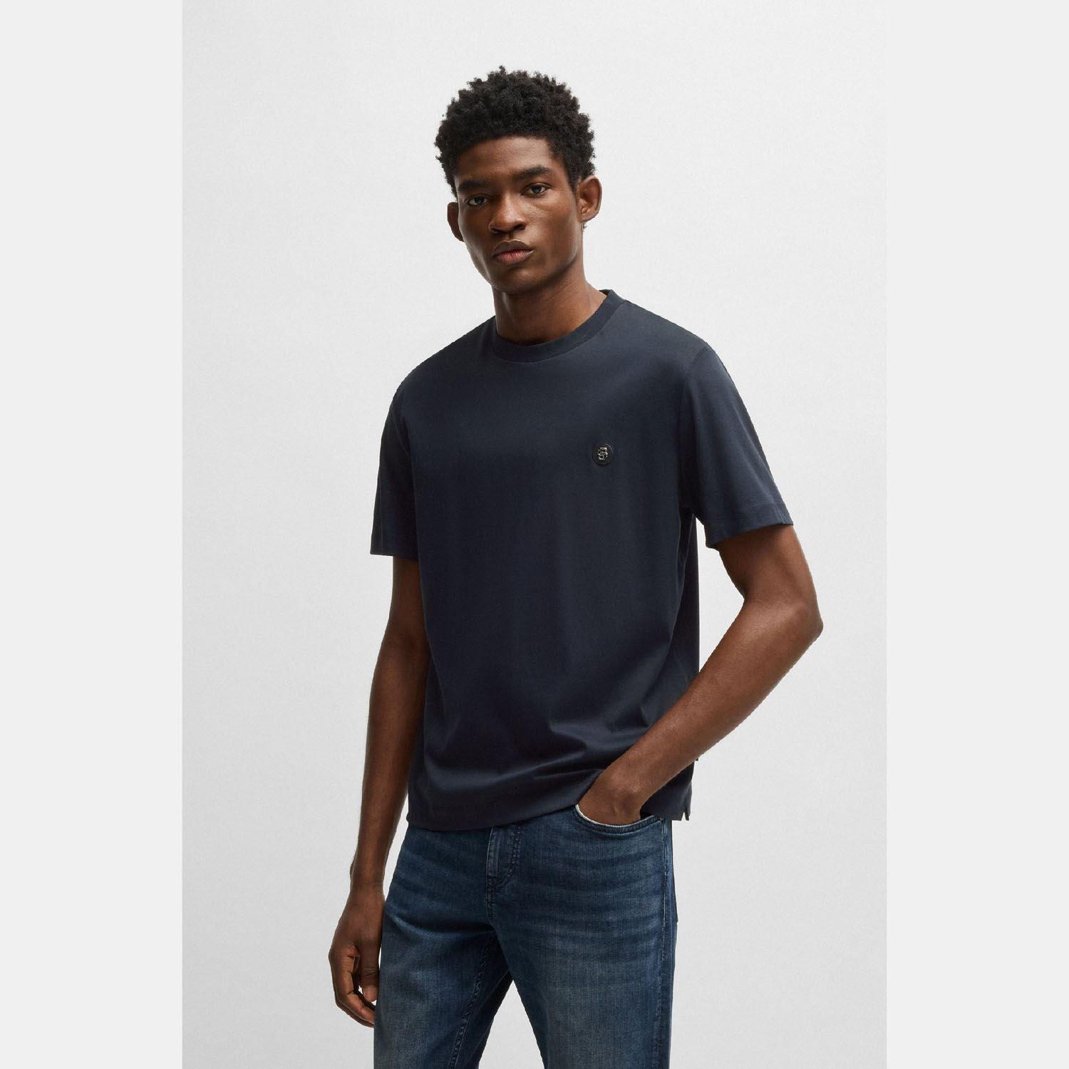 Dark Blue - Boss - C-Taut 01 Double B Monogram T-Shirt - 2