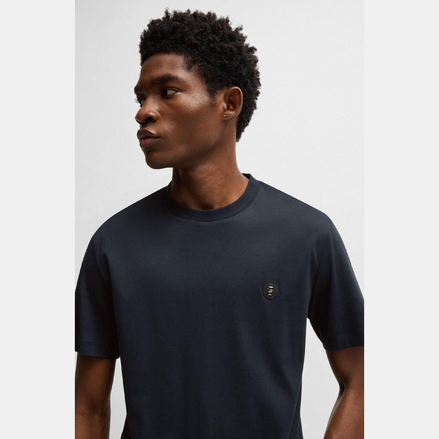 Dark Blue - Boss - C-Taut 01 Double B Monogram T-Shirt - 3