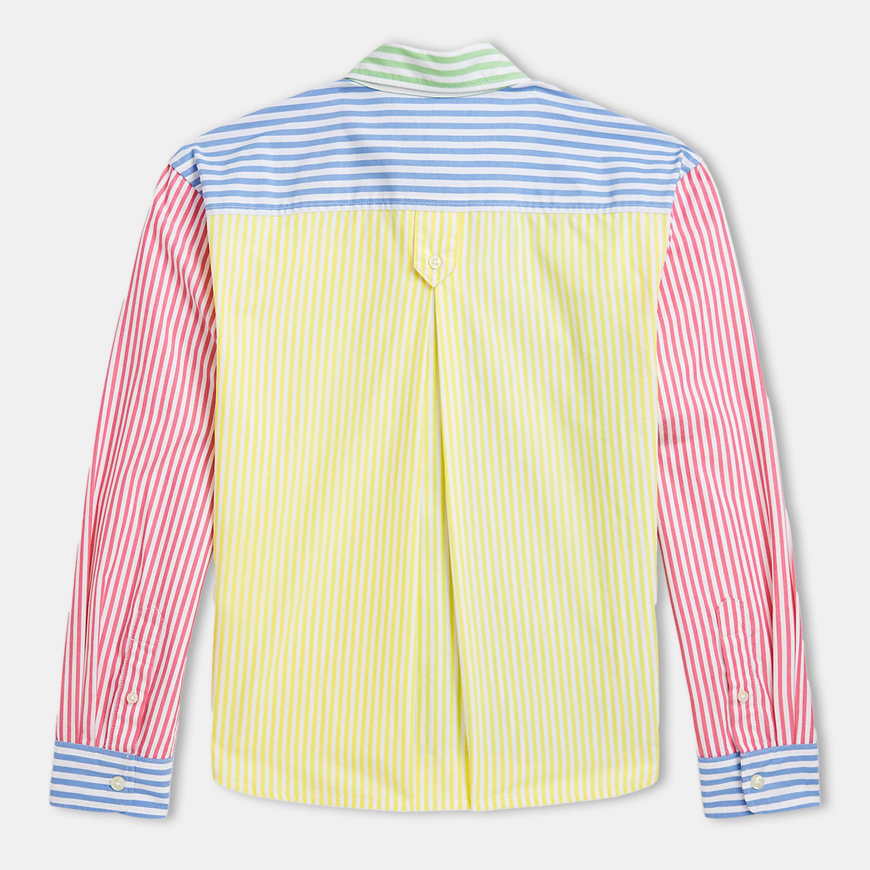 Multi - Polo Ralph Lauren - Striped Cotton Boxy Fun Shirt Juniors - 2