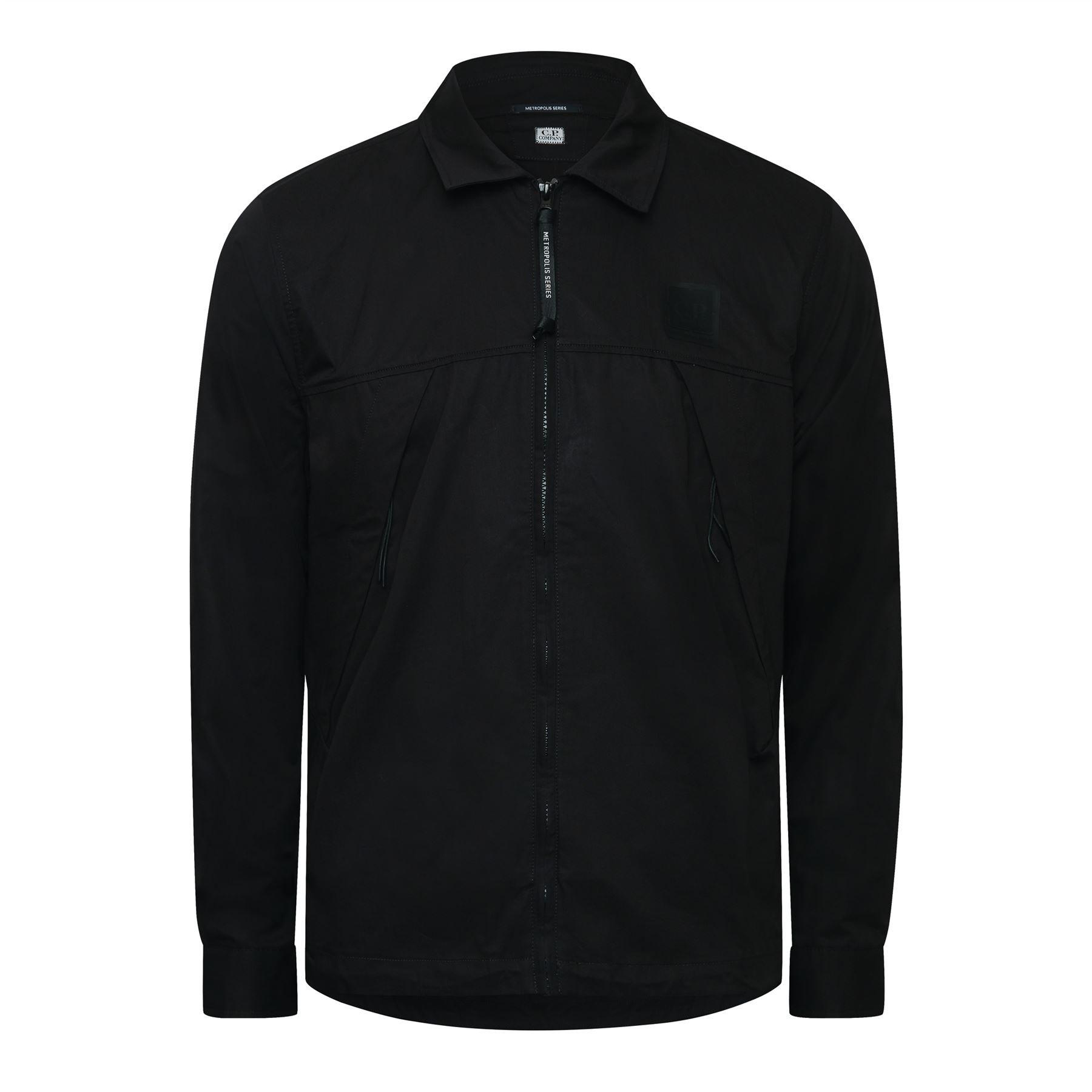 CP Company Metropolis Series Gabardine Zip Overshirt - Black - S