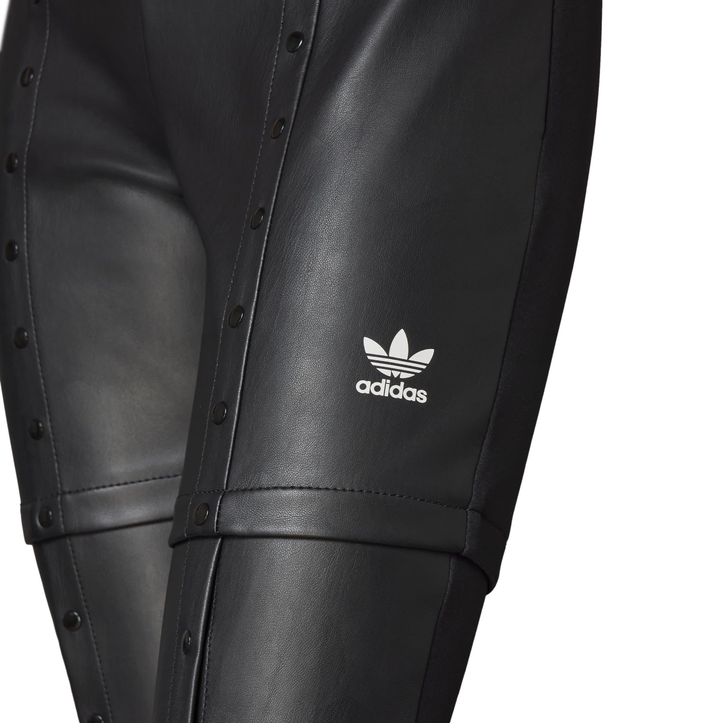 Black - adidas Originals - Faux Leather Trousers - 15