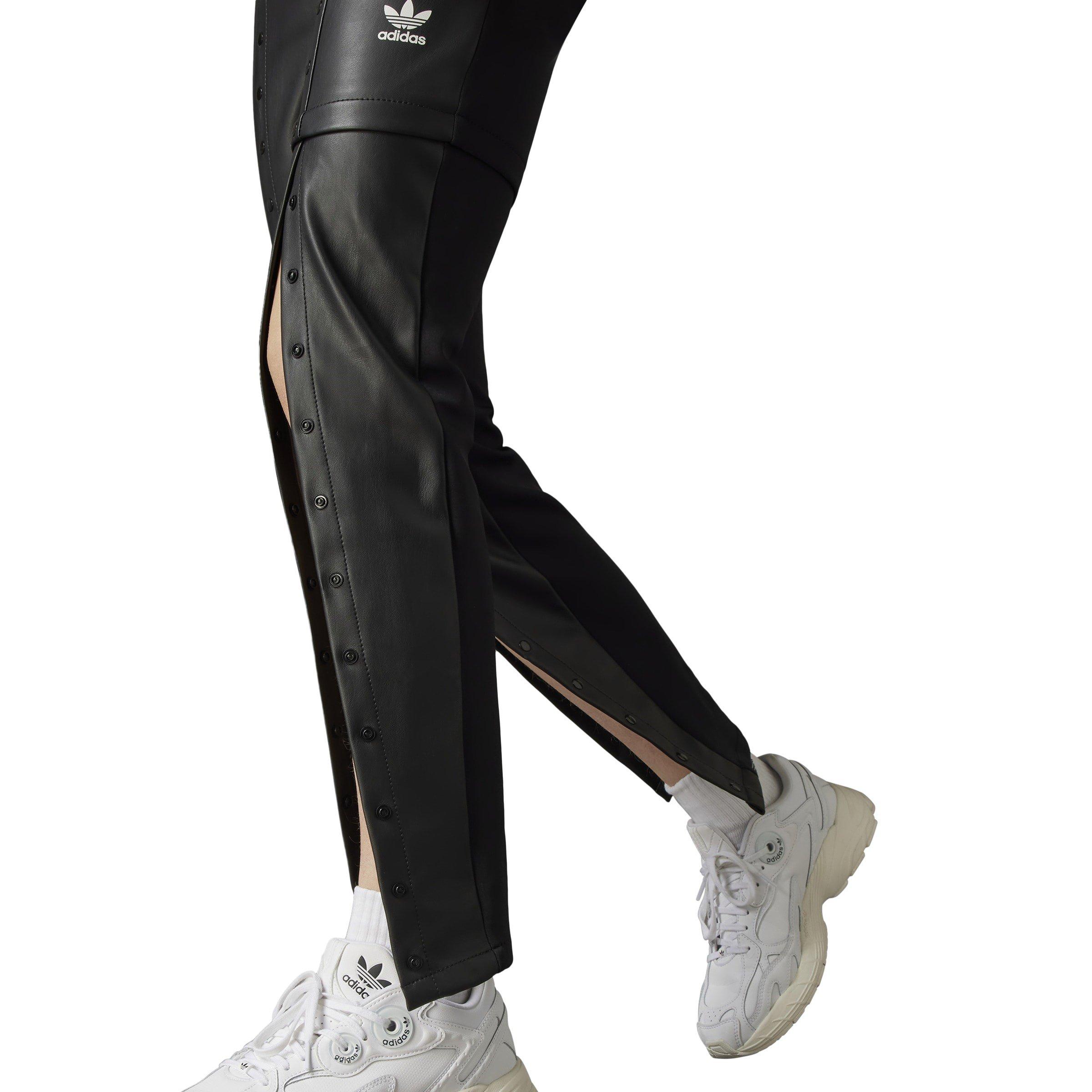 Black - adidas Originals - Faux Leather Trousers - 16