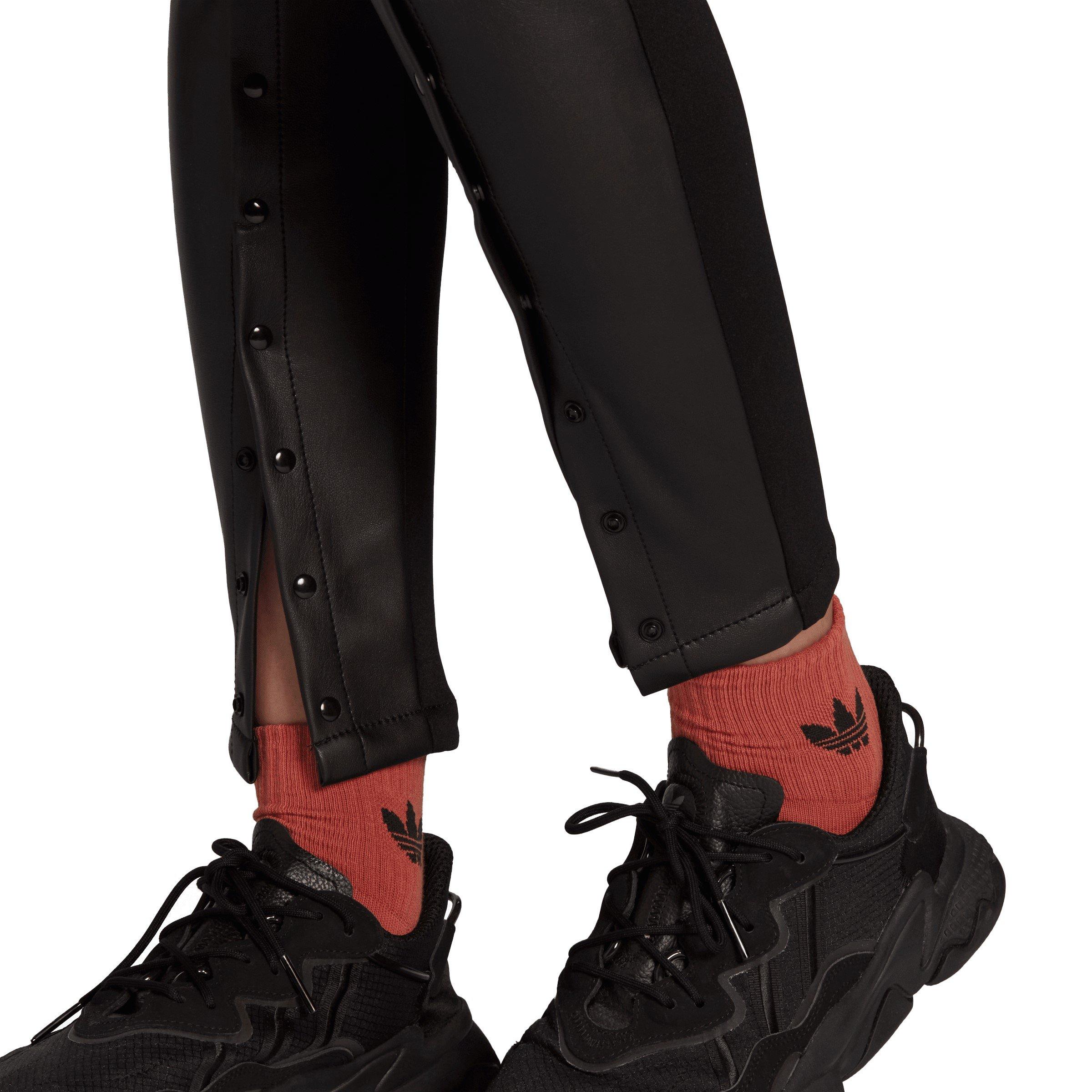 Black - adidas Originals - Faux Leather Trousers - 5