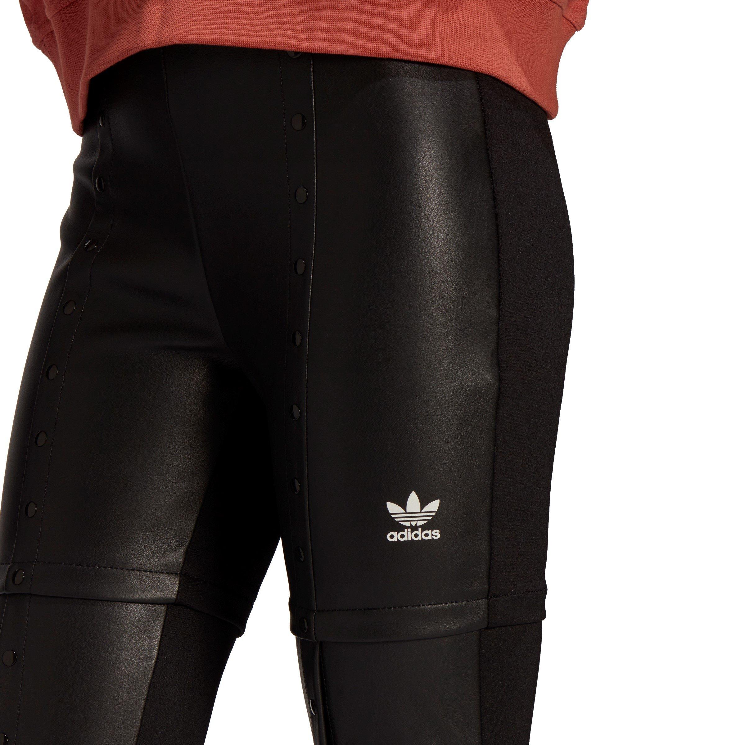 Black - adidas Originals - Faux Leather Trousers - 6