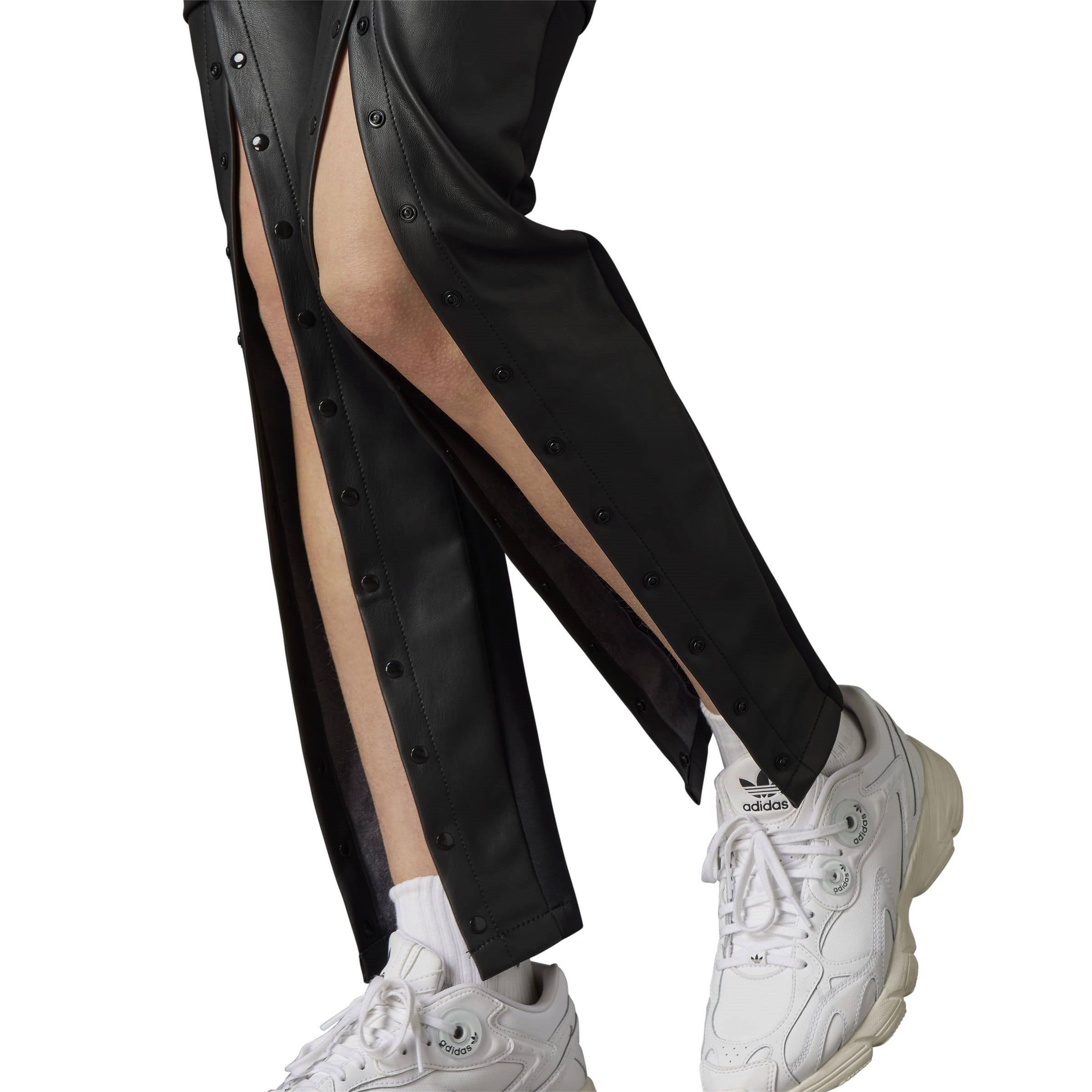 Black - adidas Originals - Faux Leather Trousers - 7