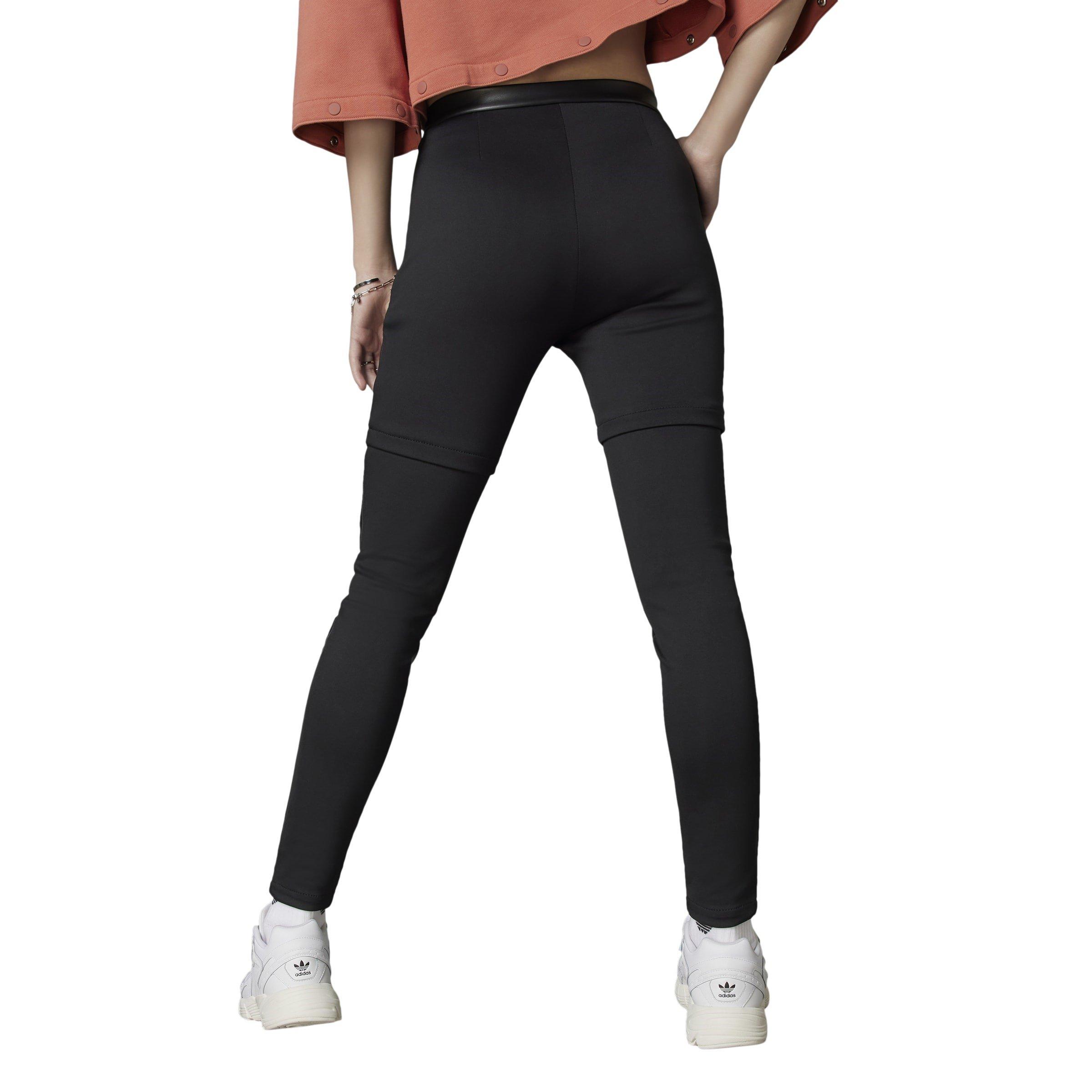 Black - adidas Originals - Faux Leather Trousers - 10