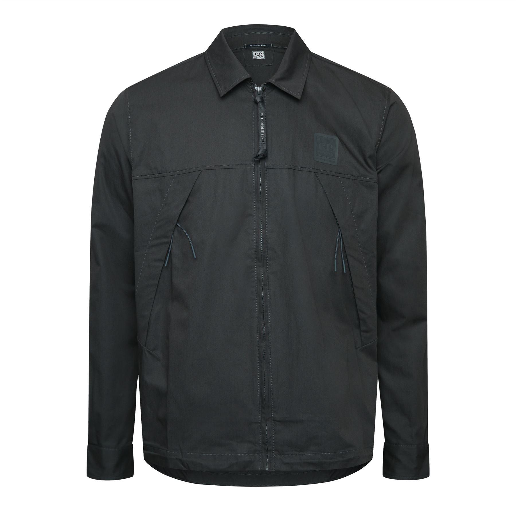 CP Company Metropolis Series Gabardine Zip Overshirt - Grey - L