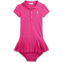 Polo Ralph Lauren Pleated Mesh Polo Dress And Bloomers Infants