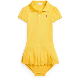 Polo Ralph Lauren Pleated Mesh Polo Dress And Bloomers Infants