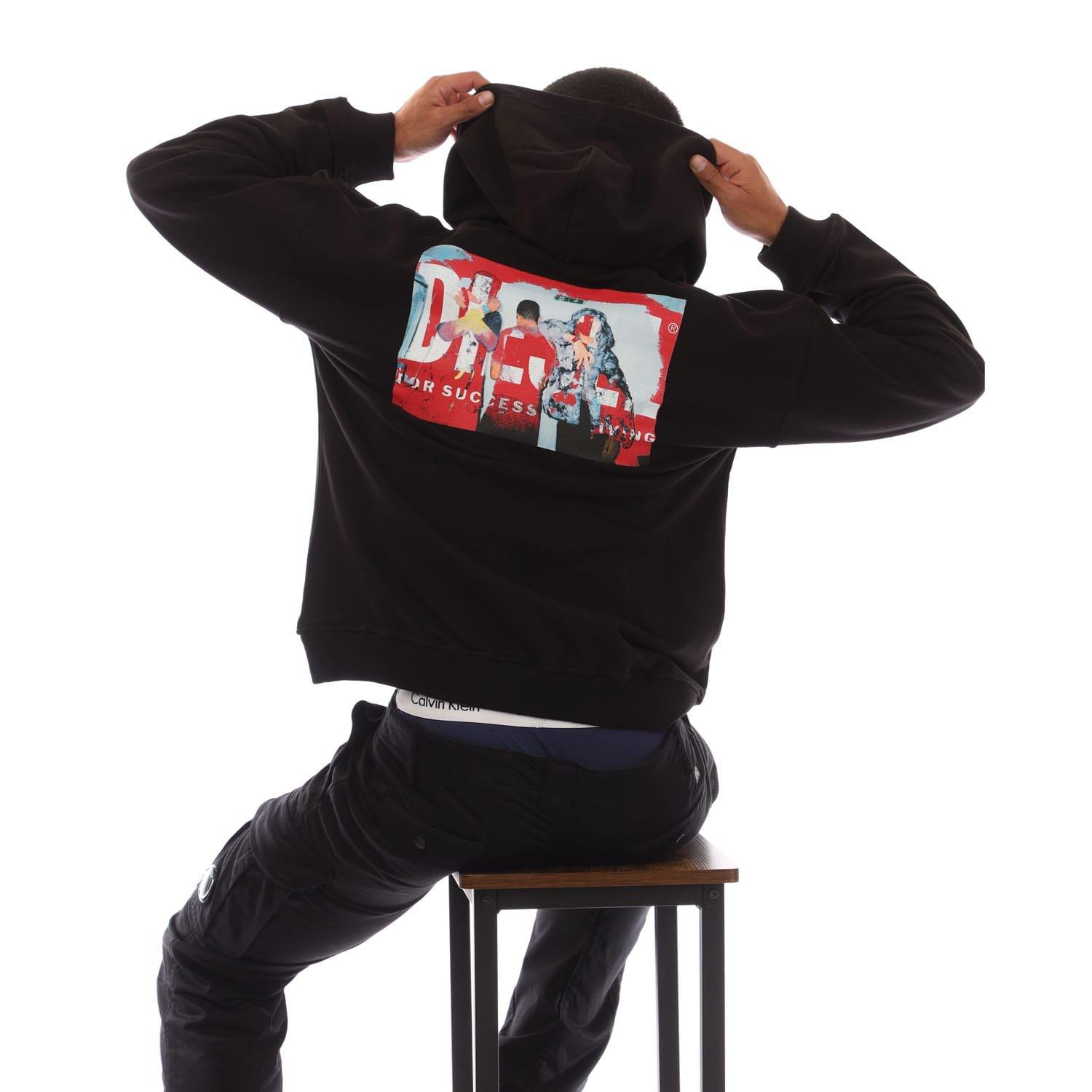 Black - Diesel - S-Boxt-Hood-N8 Hoodie - 2