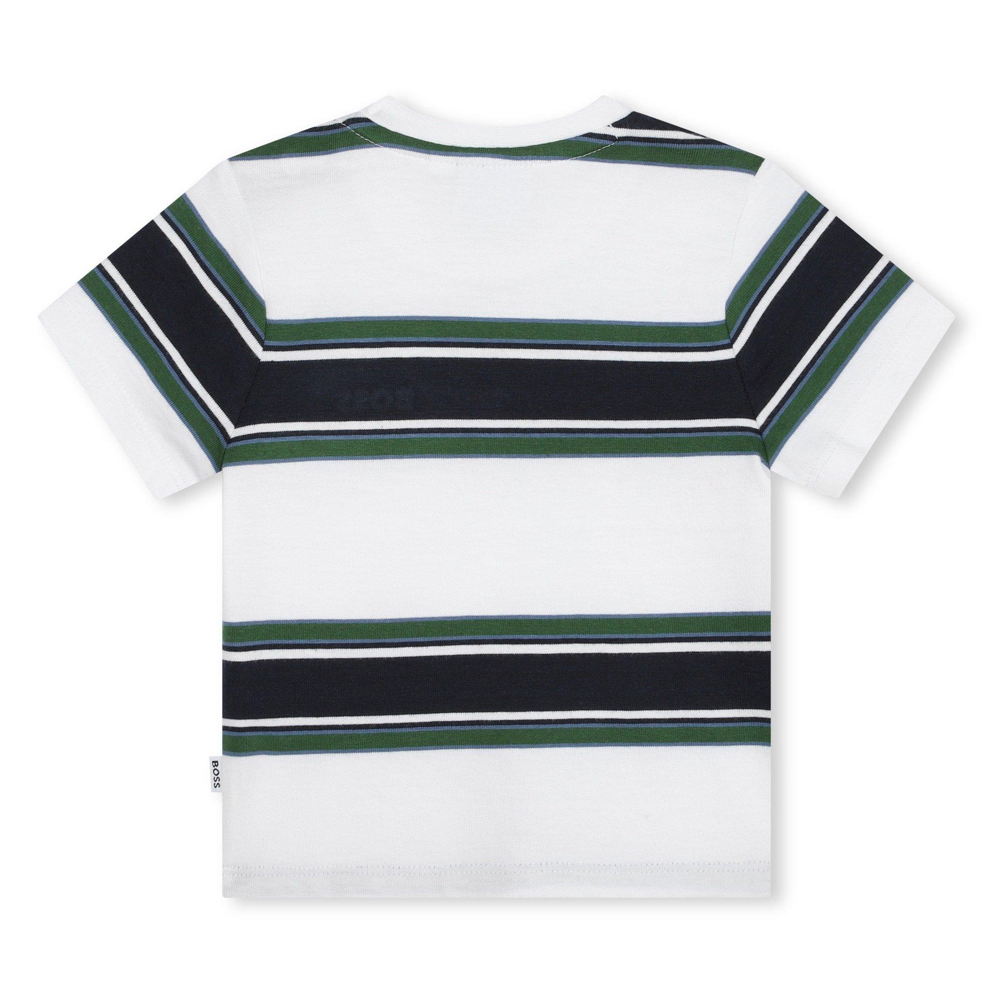 White N56 - Boss - Kids Striped T-Shirt for Infants - 2