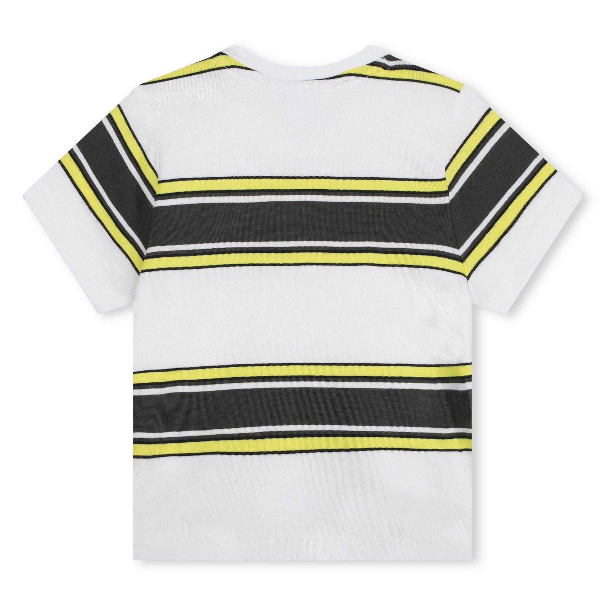 White N05 - Boss - Kids' Striped Crew Neck Short Sleeve T-Shirt - 2