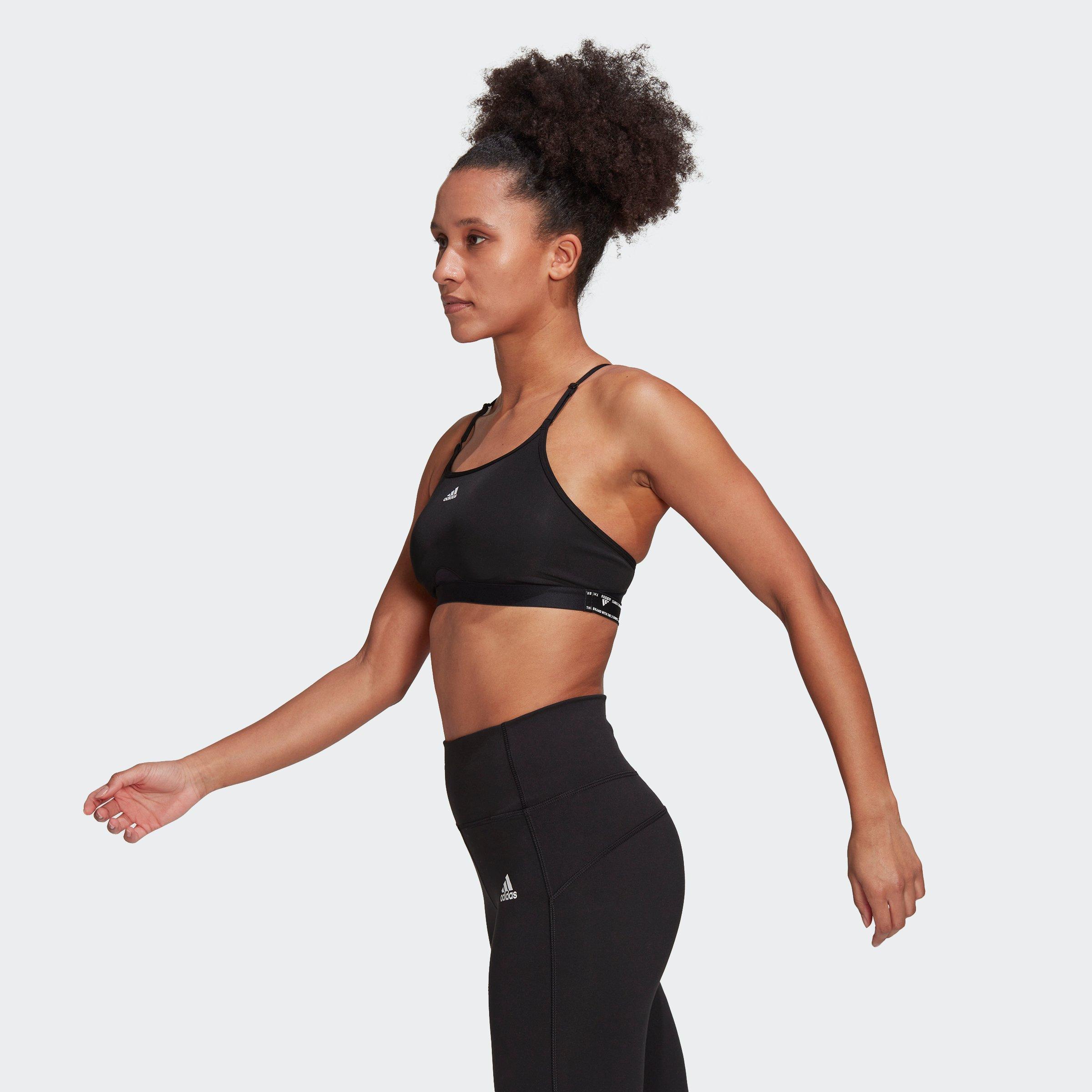 Black - adidas - Aeroreact Training Light-Support Bra Womens - 3