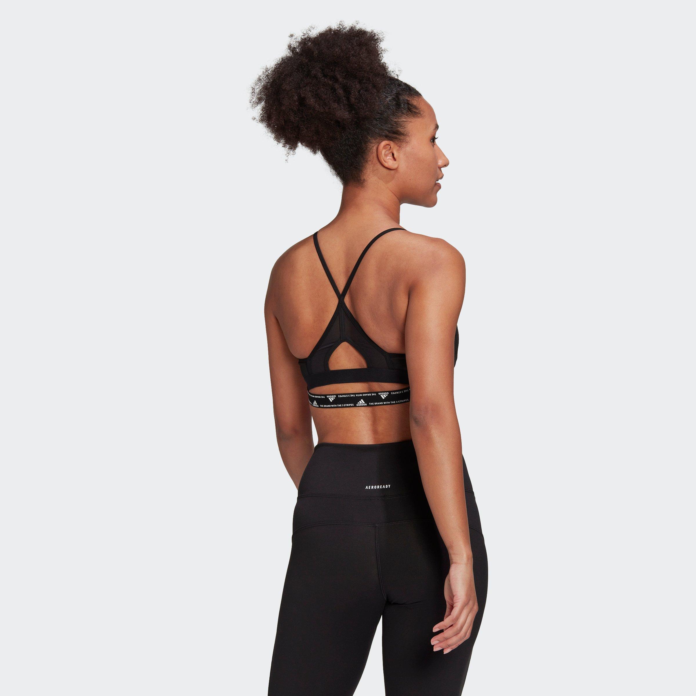 Black - adidas - Aeroreact Training Light-Support Bra Womens - 4