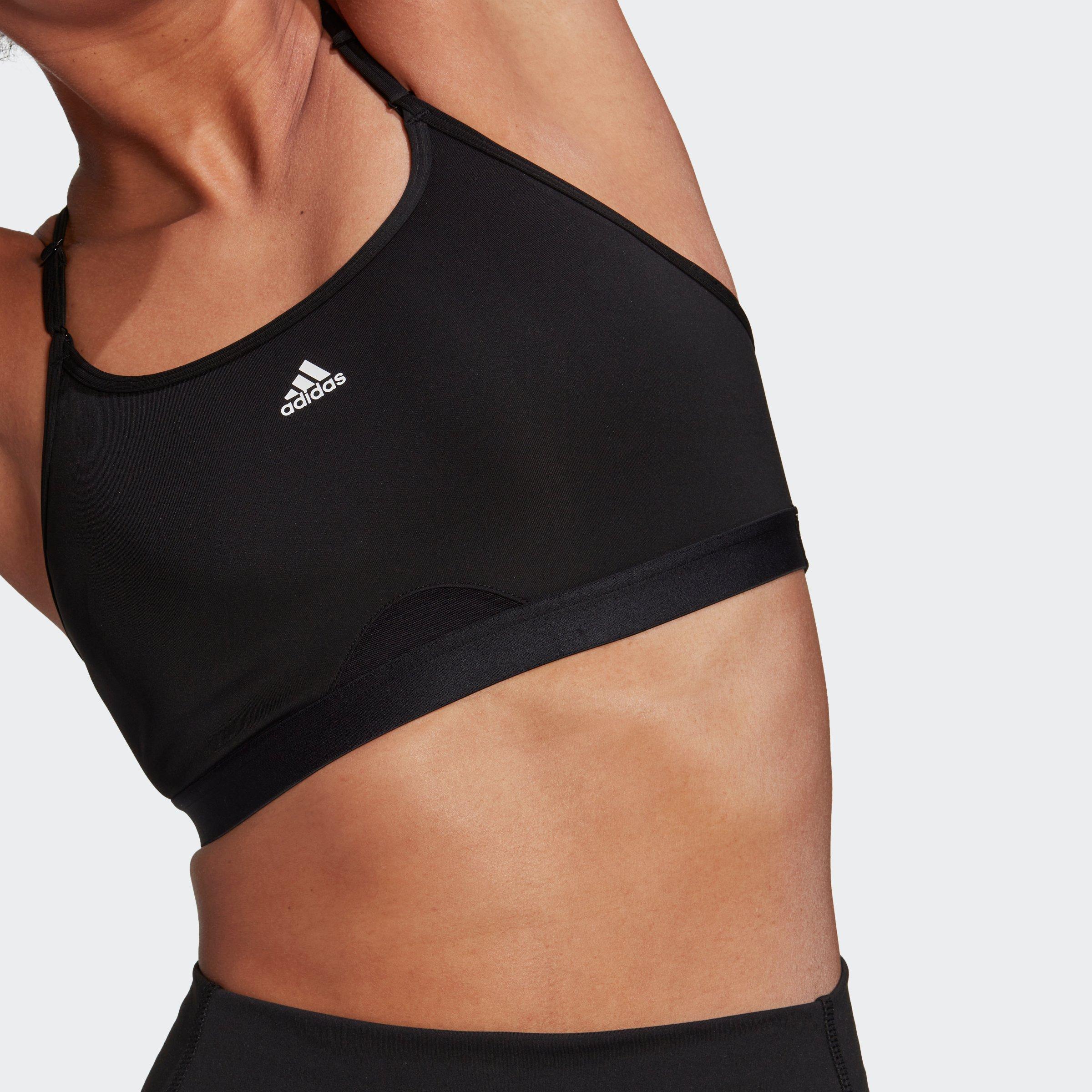 Black - adidas - Aeroreact Training Light-Support Bra Womens - 5