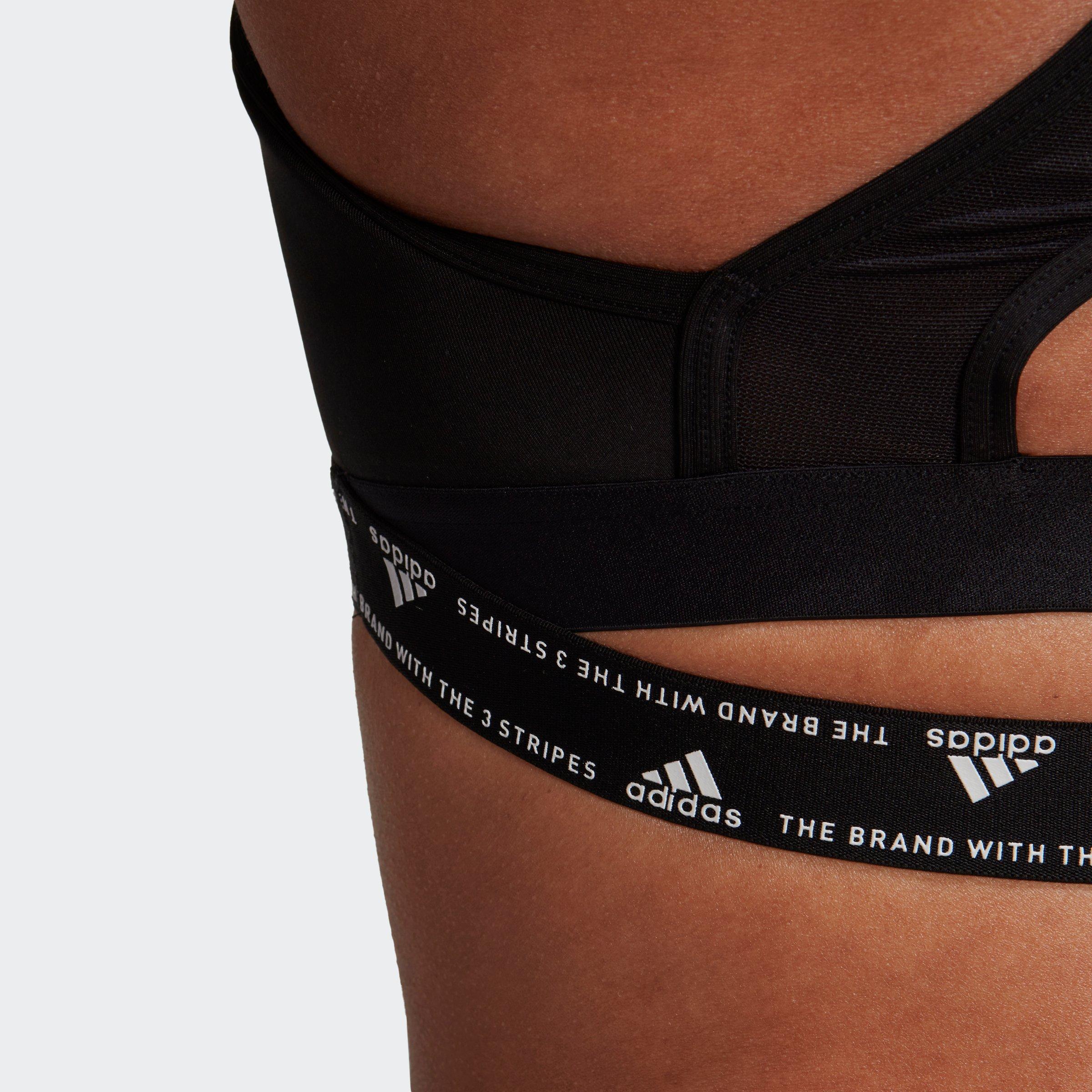 Black - adidas - Aeroreact Training Light-Support Bra Womens - 6