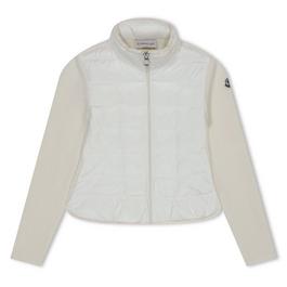 Moncler Padded Wool Zip Up Cardigan Junior Girls