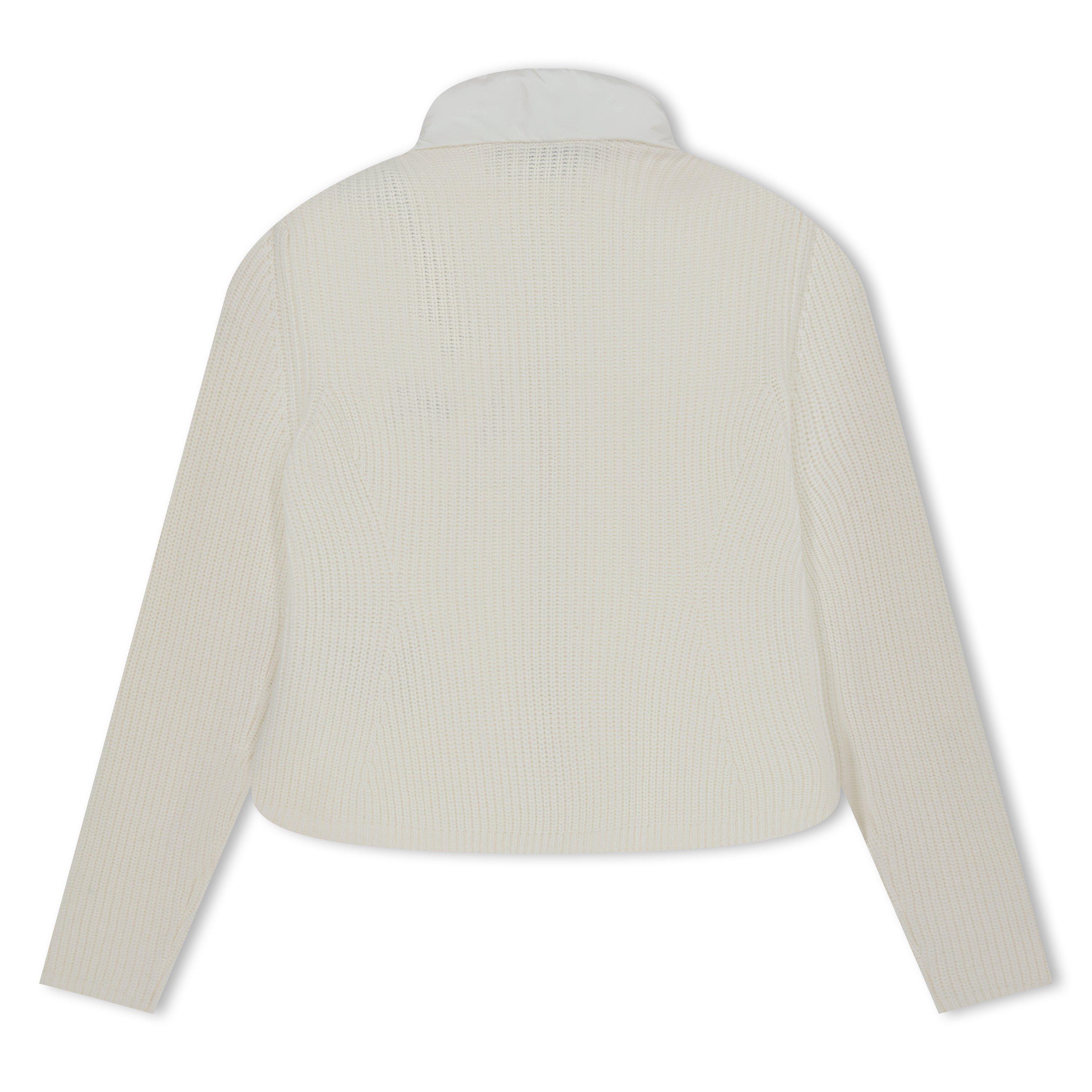 White 035 - Moncler - Padded Wool Zip Up Cardigan Junior Girls - 2