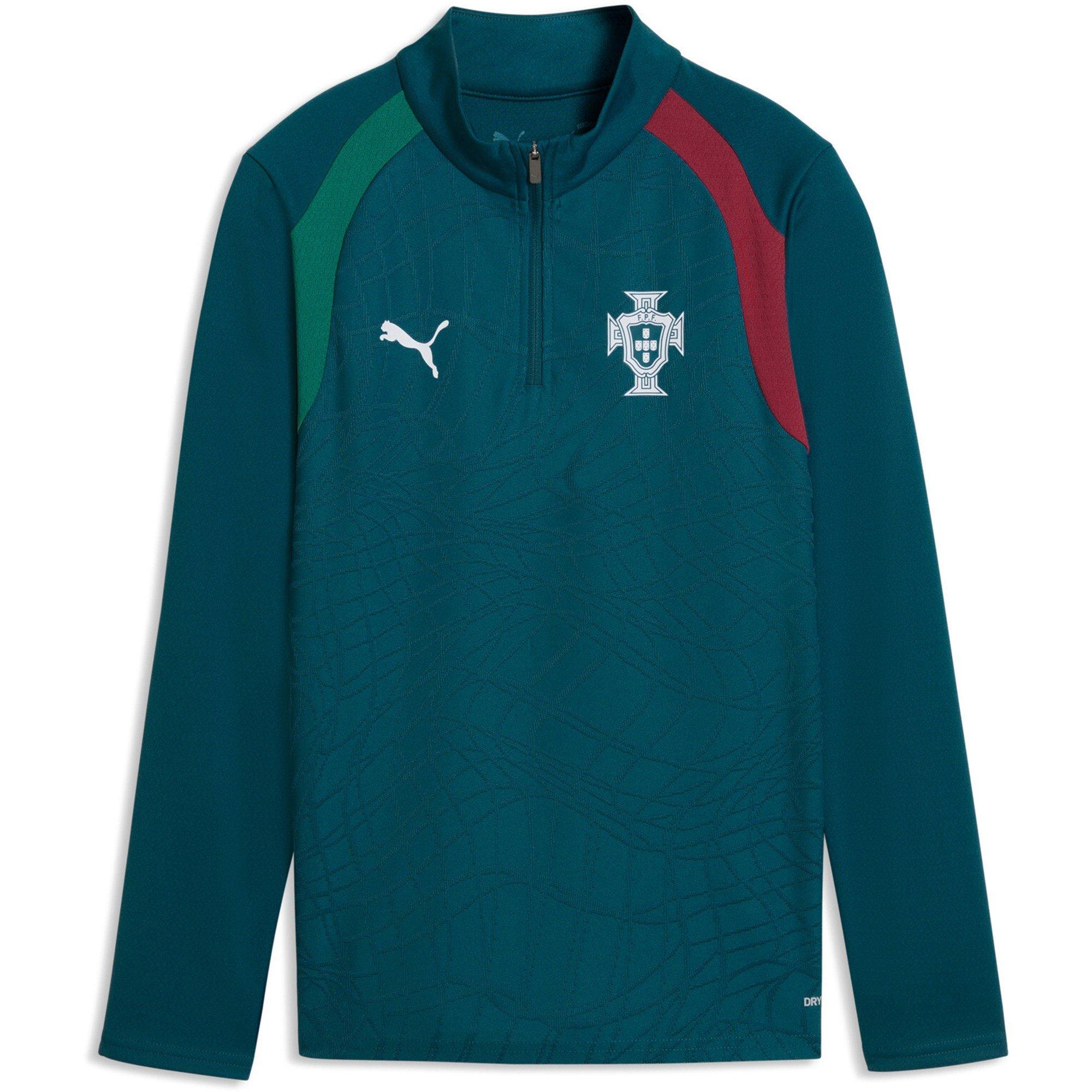 Groen/Zilver - Puma - Unisex Kids Portugal International Licensed Drill Top - 1
