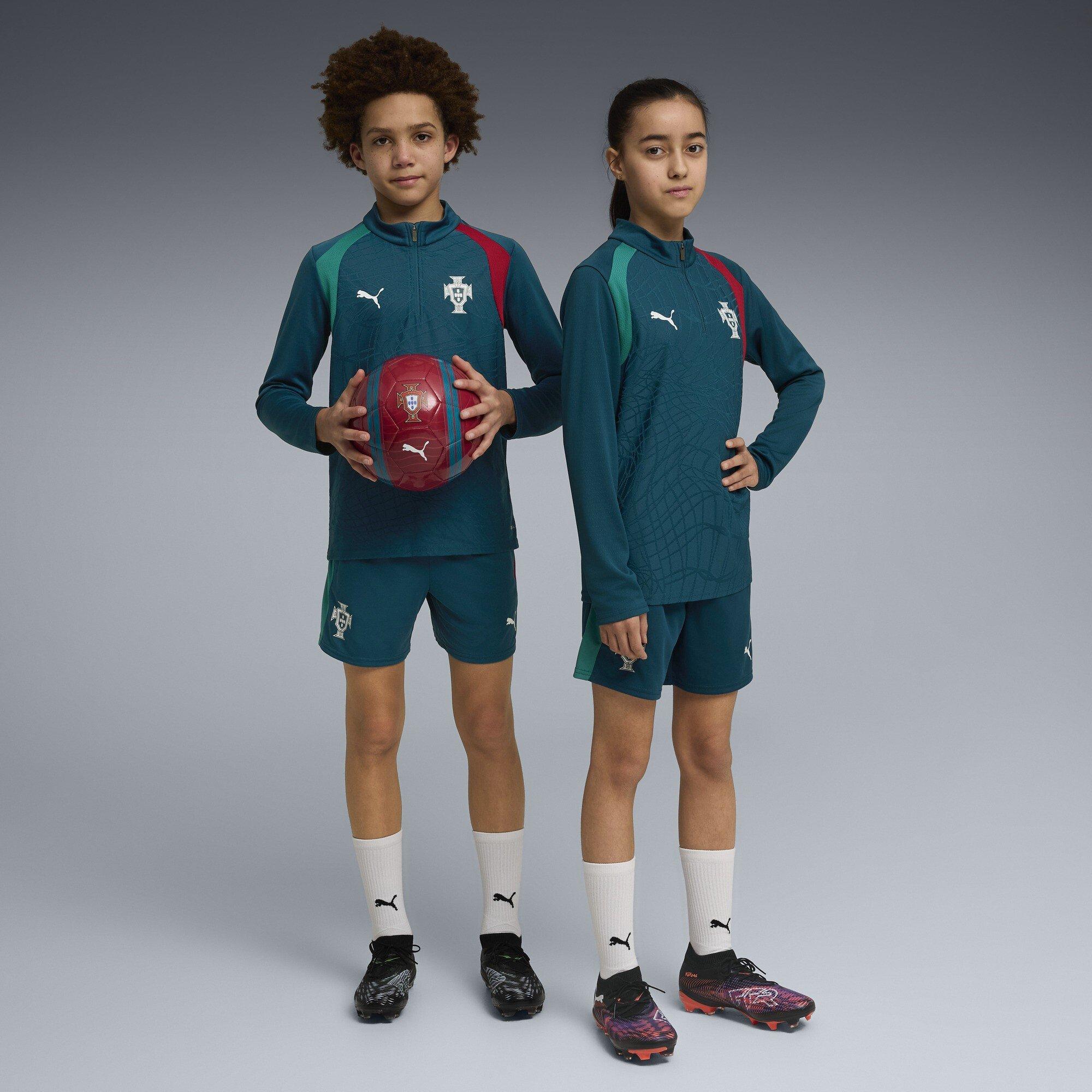 Groen/Zilver - Puma - Unisex Kids Portugal International Licensed Drill Top - 6