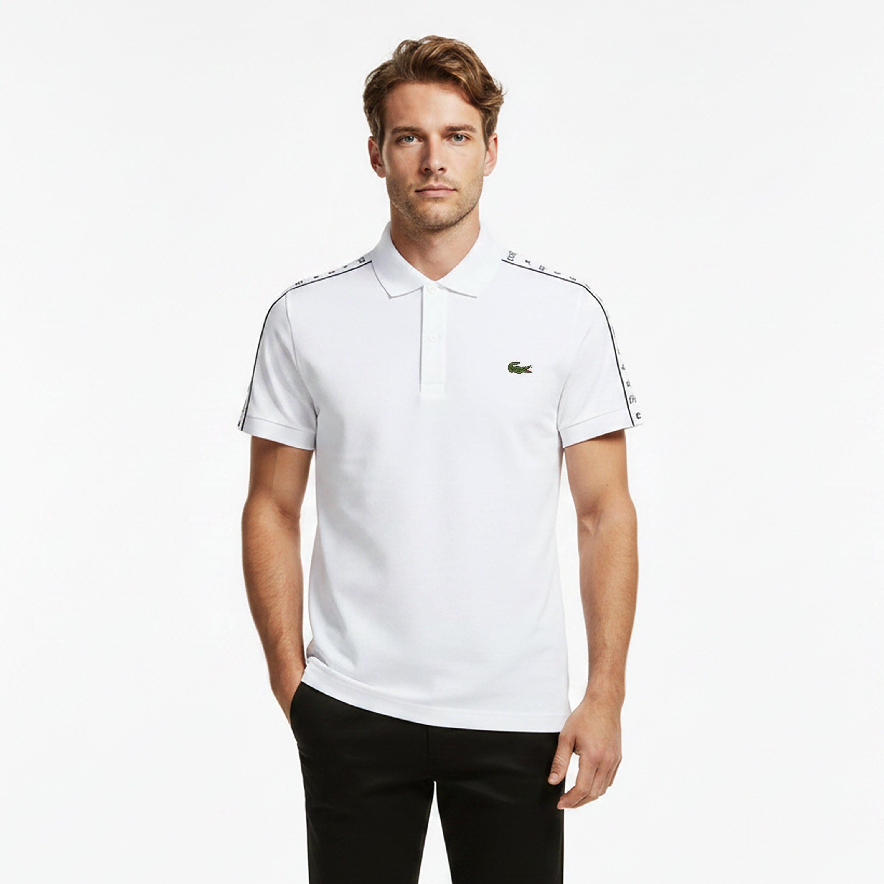 White - Lacoste - Regular-Fit Stretch Mini Piqu¿ Polo Shirt - 3