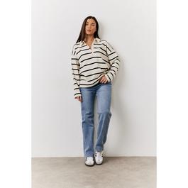 fITS Multi Stripe Long Sleeve Polo Top
