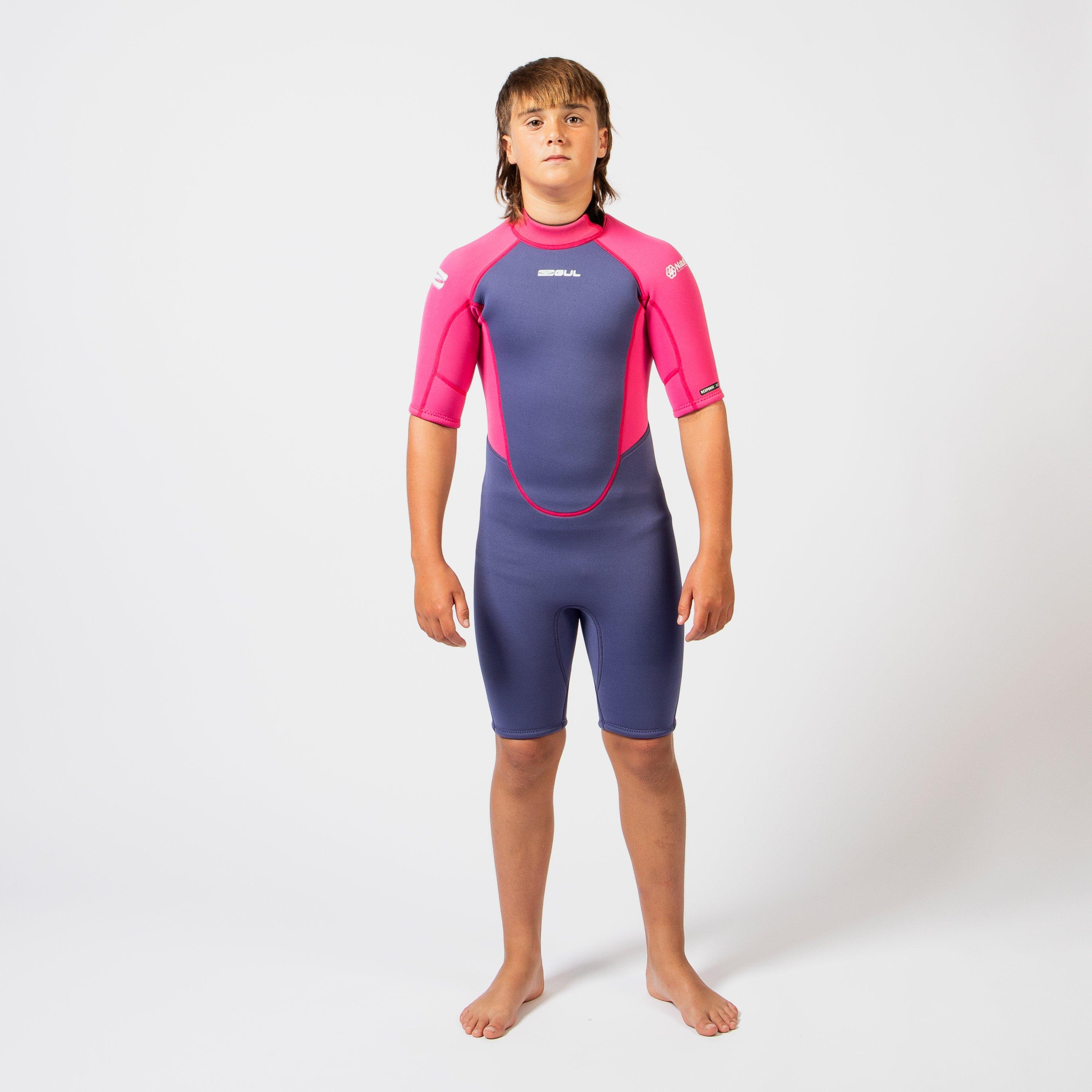 Blue/Pink - Gul - RESPONSE 32 JUNIOR FLATLOCK NATUR SHORTI WETSUIT - 3