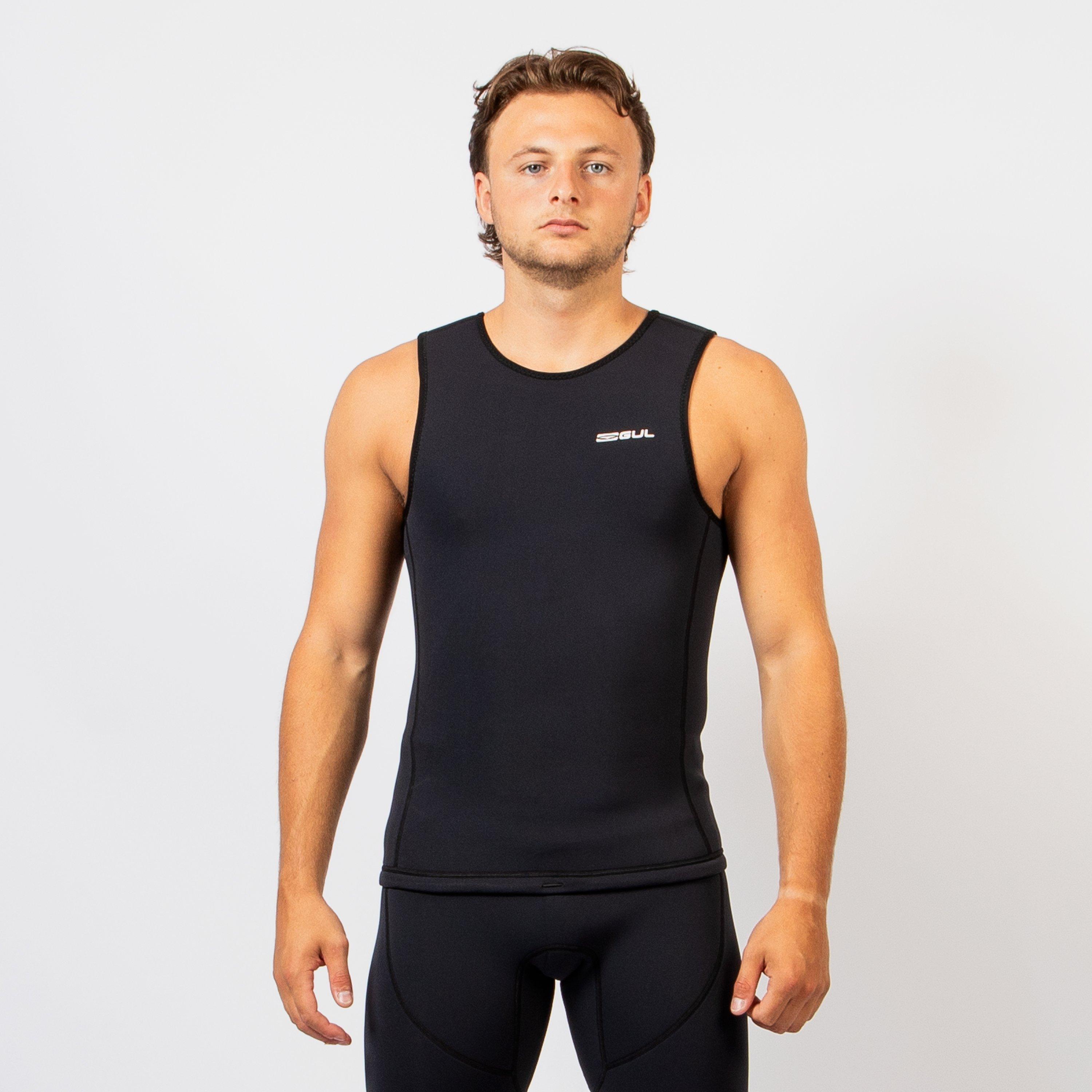 Black - Gul - RESPONSE 1MM FLATLOCK NATUR WETSUIT VEST - 1