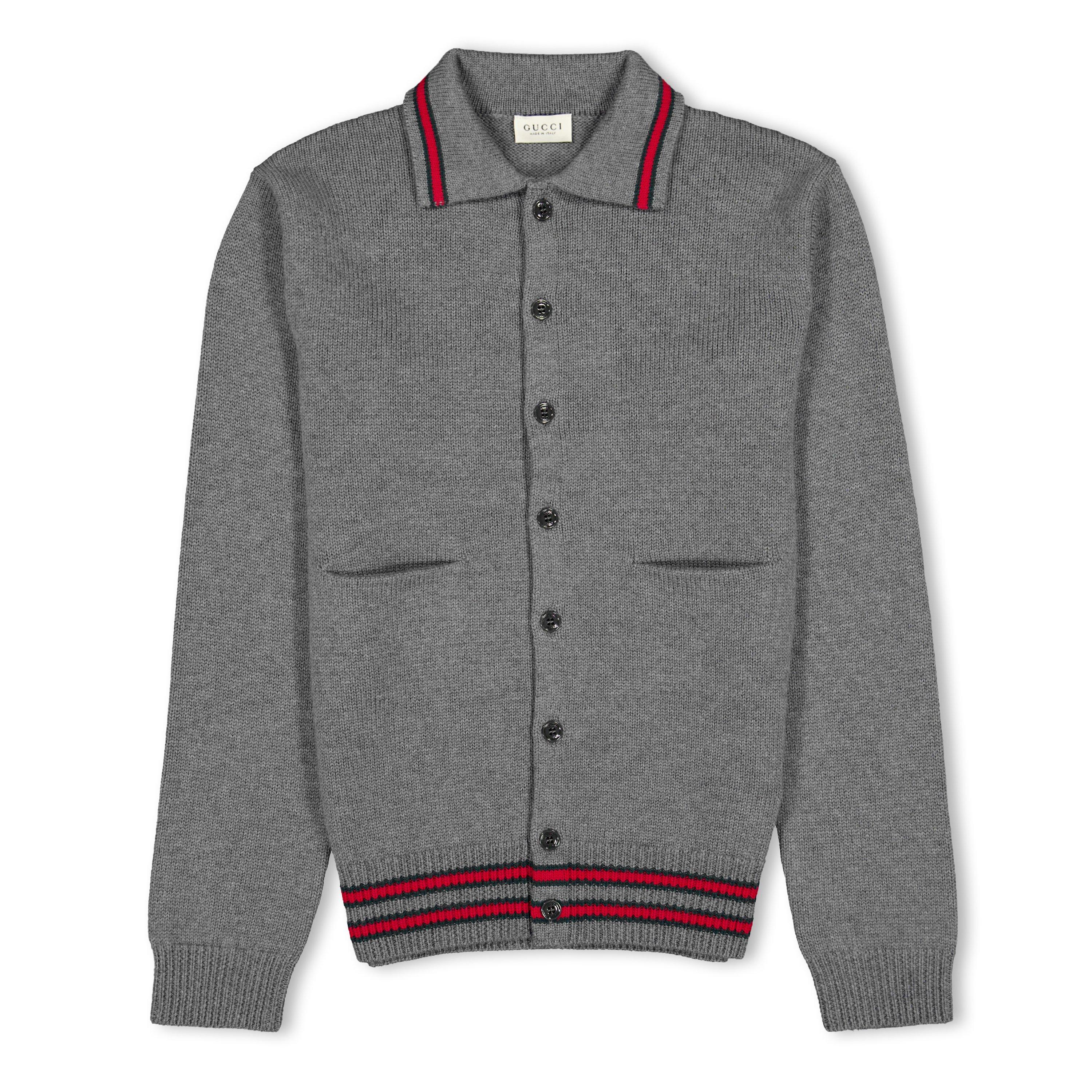 Grey - Gucci - Gucci Polo Cardigan Jn64 - 1