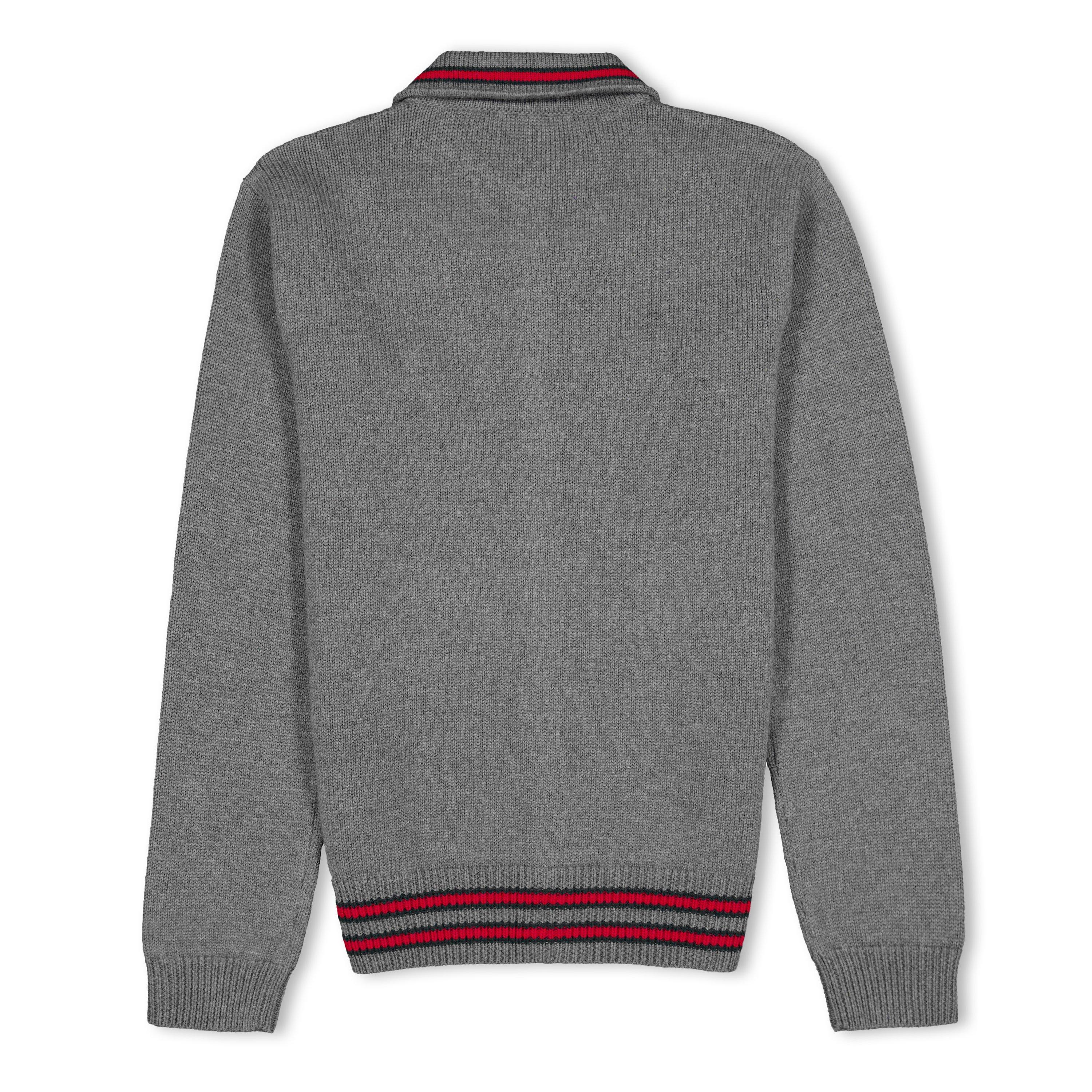 Grey - Gucci - Gucci Polo Cardigan Jn64 - 2