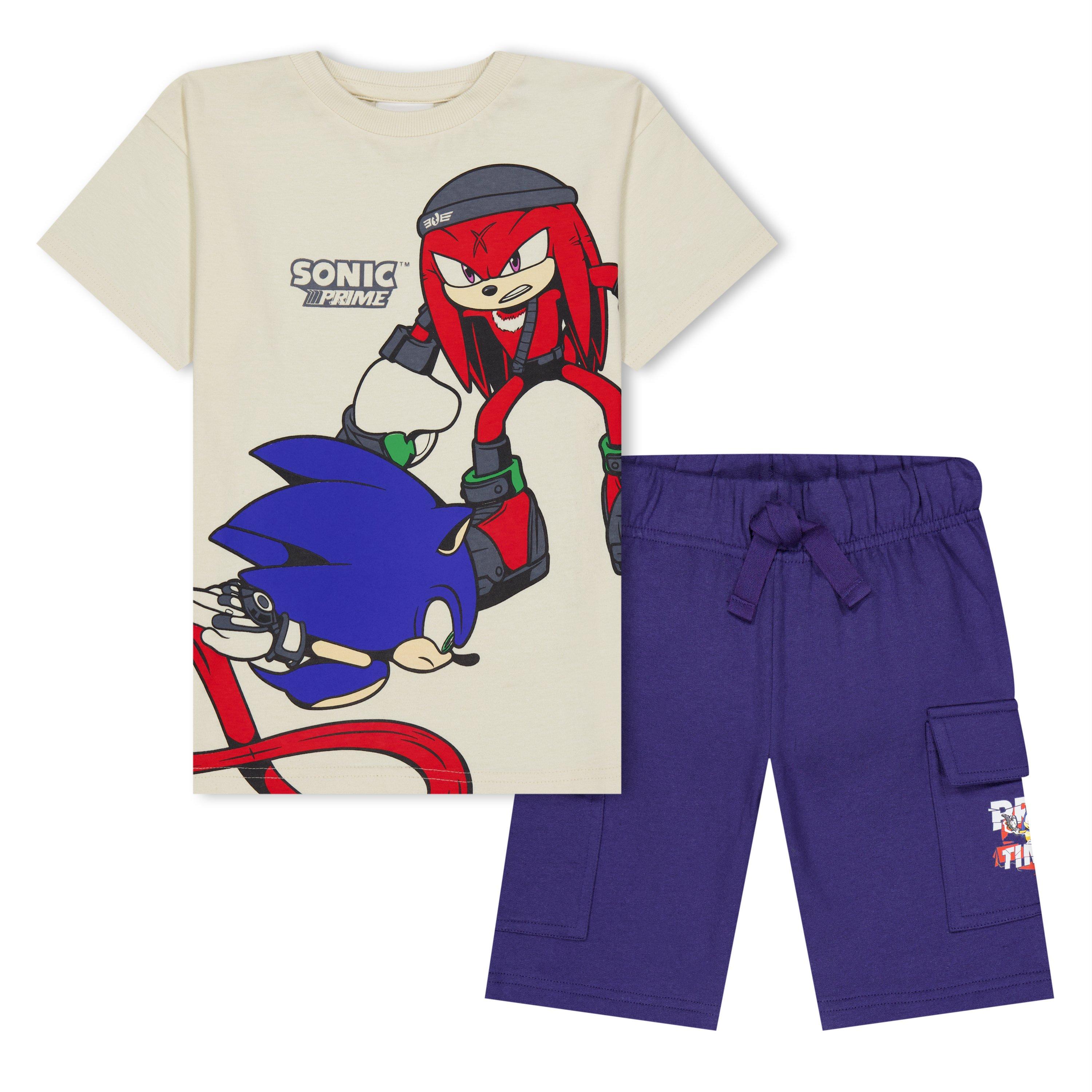 Sonic - Character - Sonic The Hedgehog Knuckles T-shirt and Short Set - 1