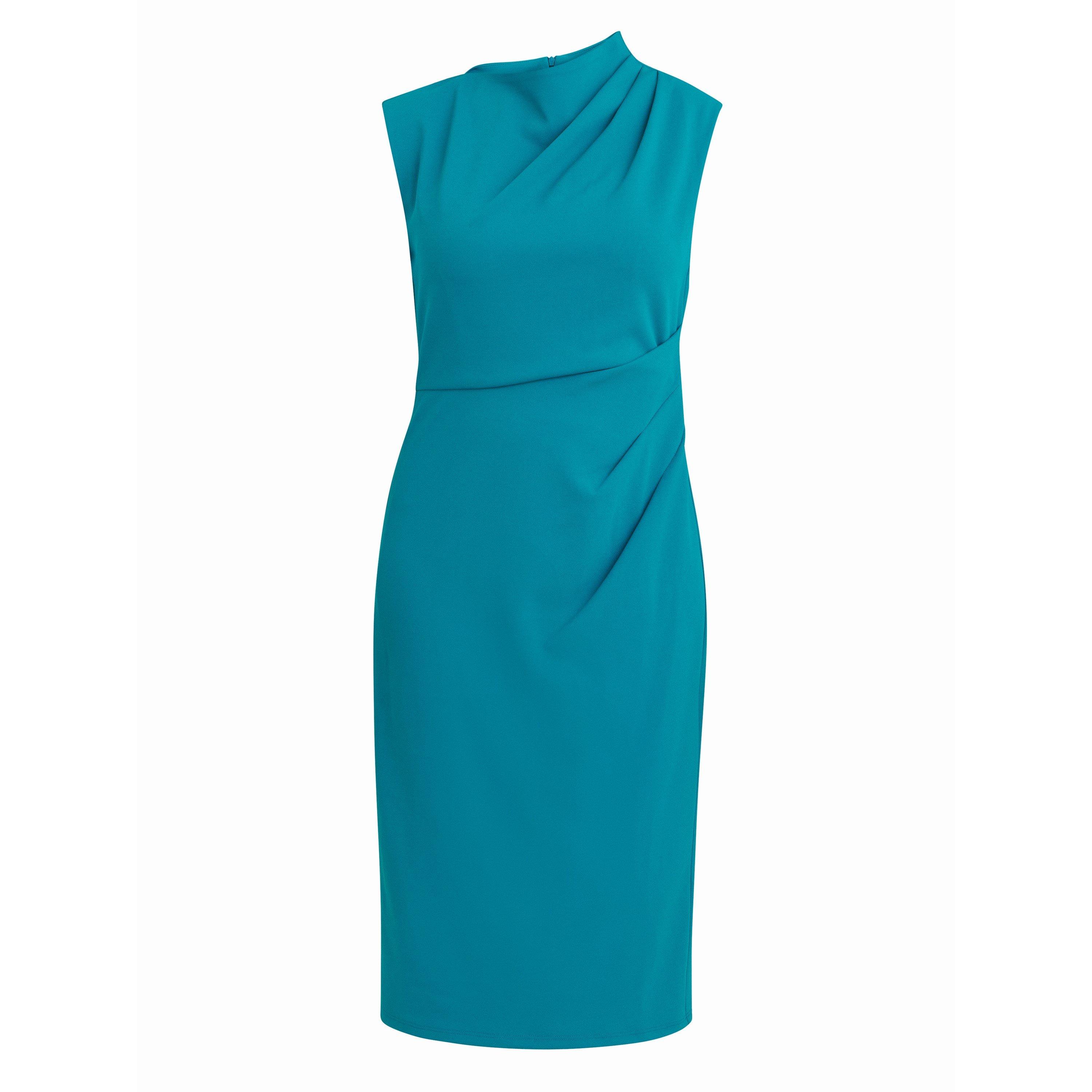 Aqua - Gina Bacconi - Women's Margaret Sleek Midi Bodycon Dress - 1
