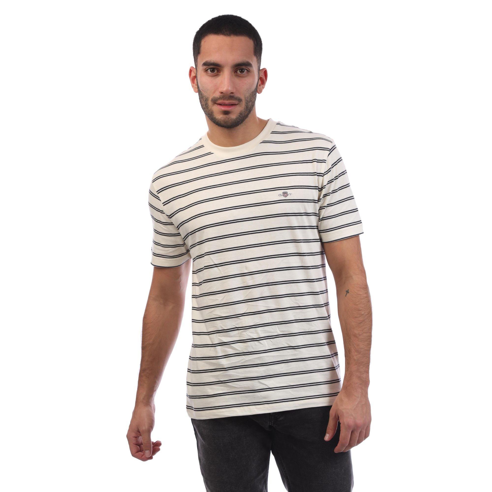 Cream - Gant - Striped T-Shirt - 1