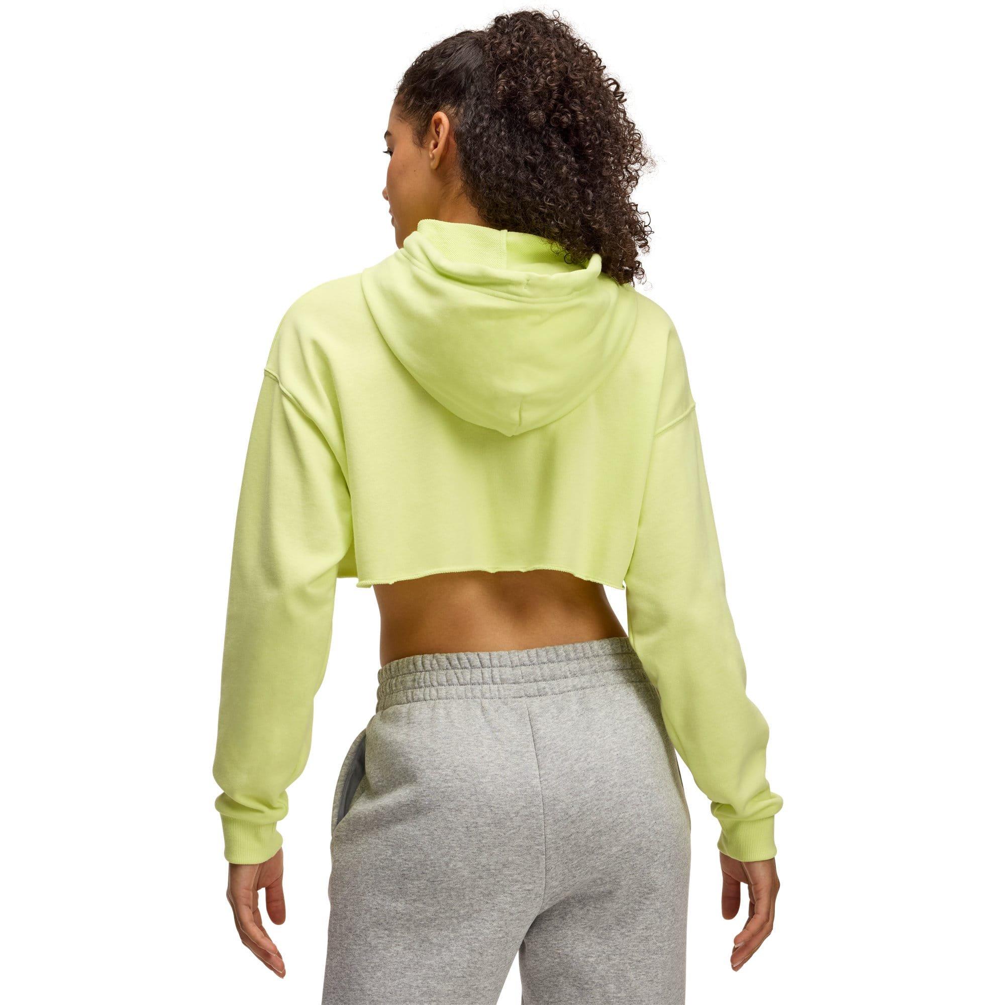 Yellow - Under Armour - Icon Terry Cropped Hoody - 2