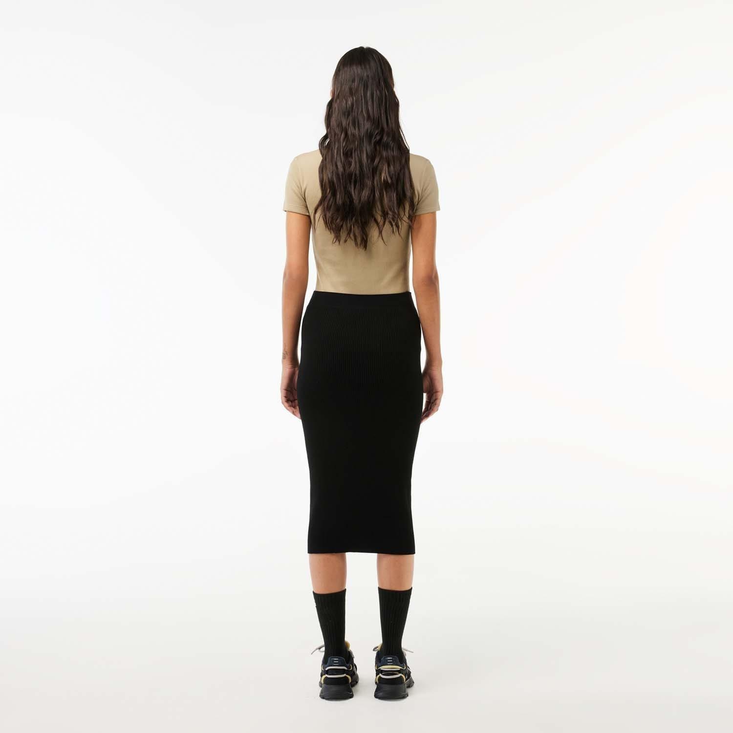 Black - Lacoste - Seamless Knit Penicl Skirt - 2