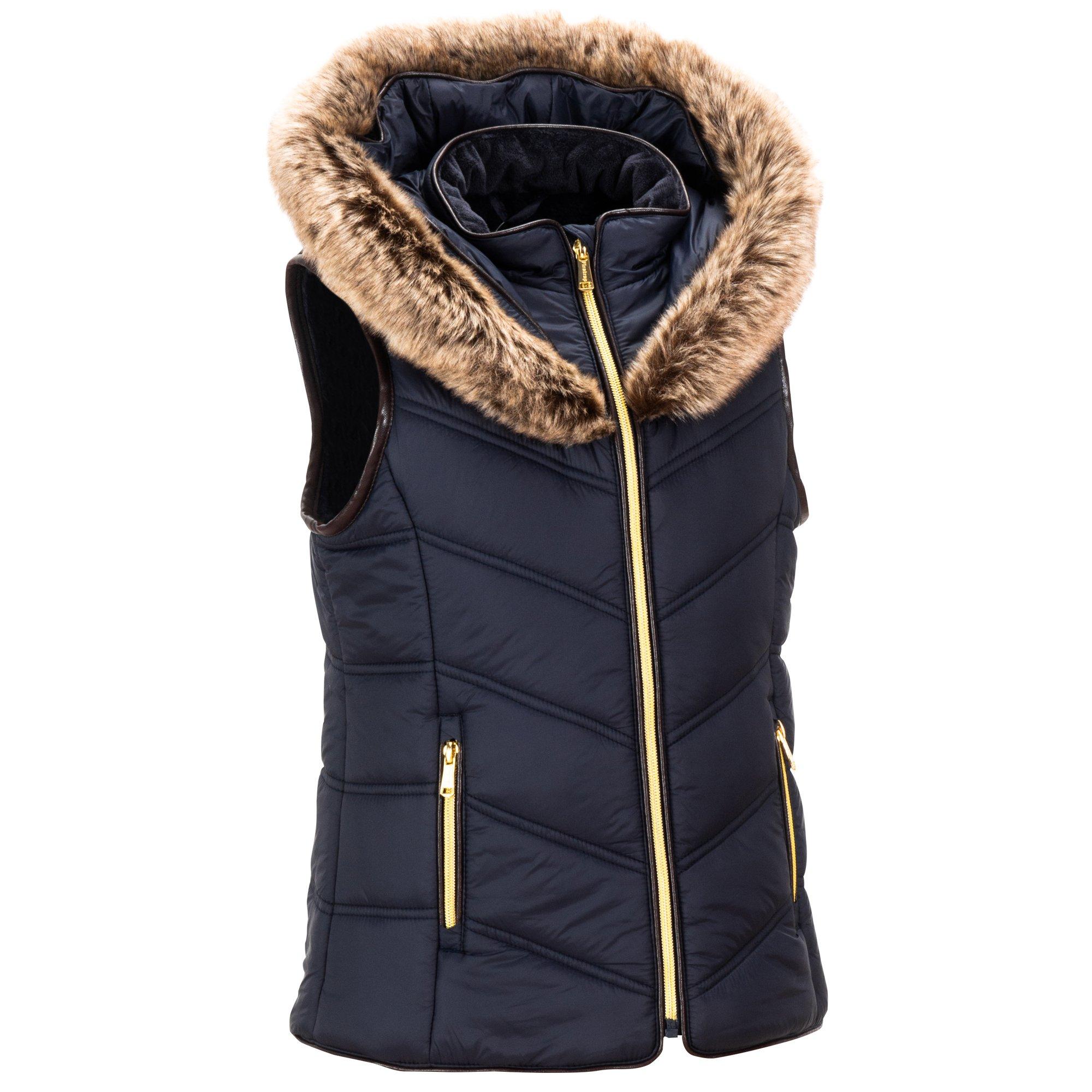 Lyle Q Zip Pulover Sn99 - Firetrap - Kids' Faux Fur Sleeveless Short Puffer Jacket - 4