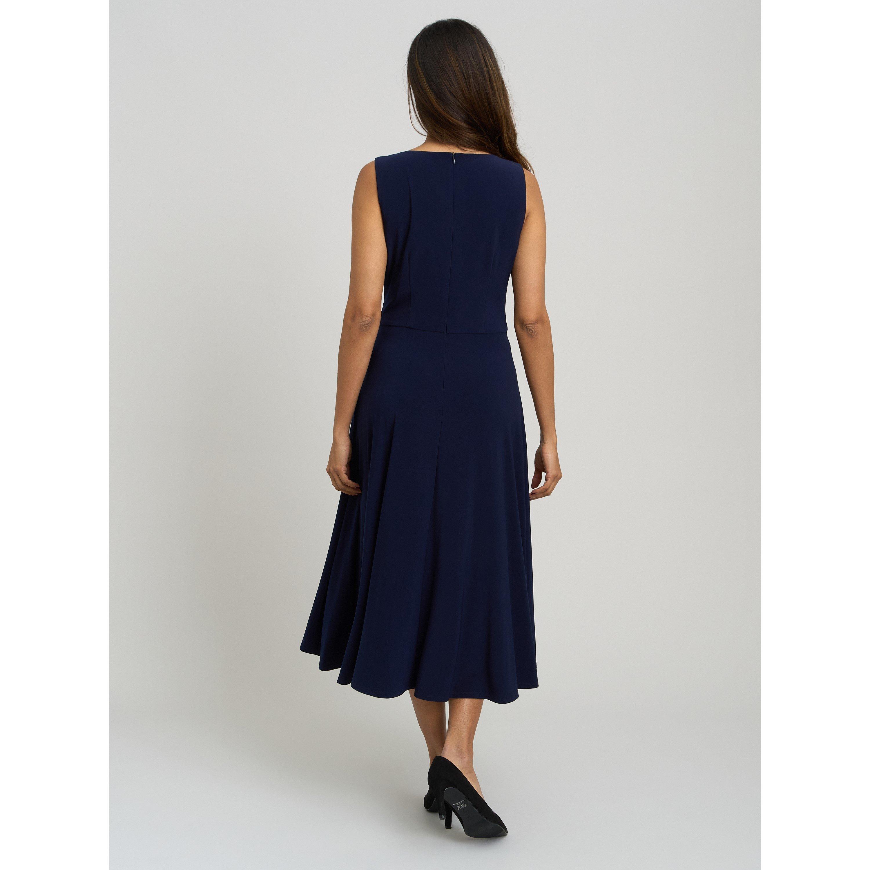 Navy - Gina Bacconi - Nell Stretch Jersey Dress & Jacket - 9