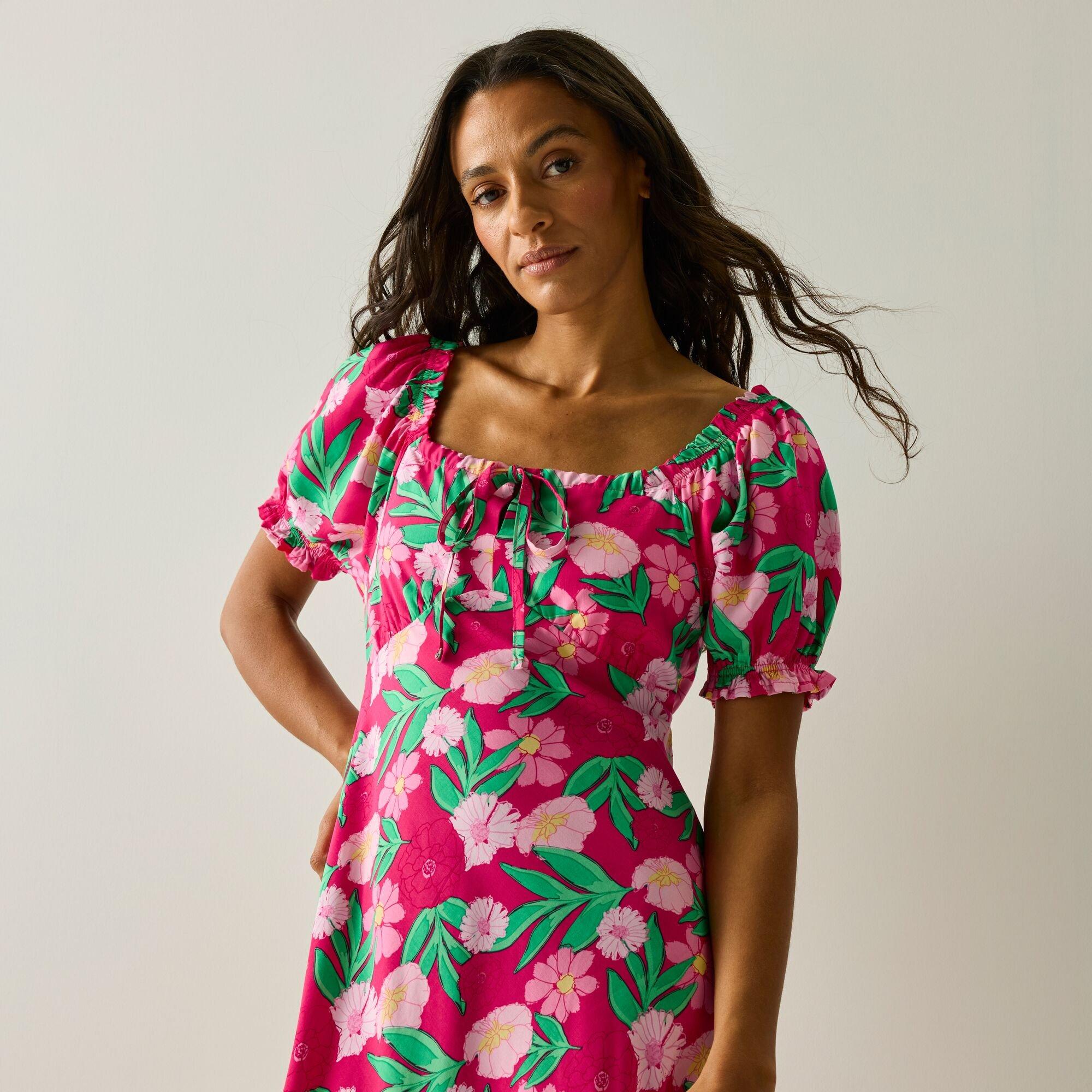 Pbtncdsy - Regatta - Women's Caparica Milkmaid Viscose Dress - 4