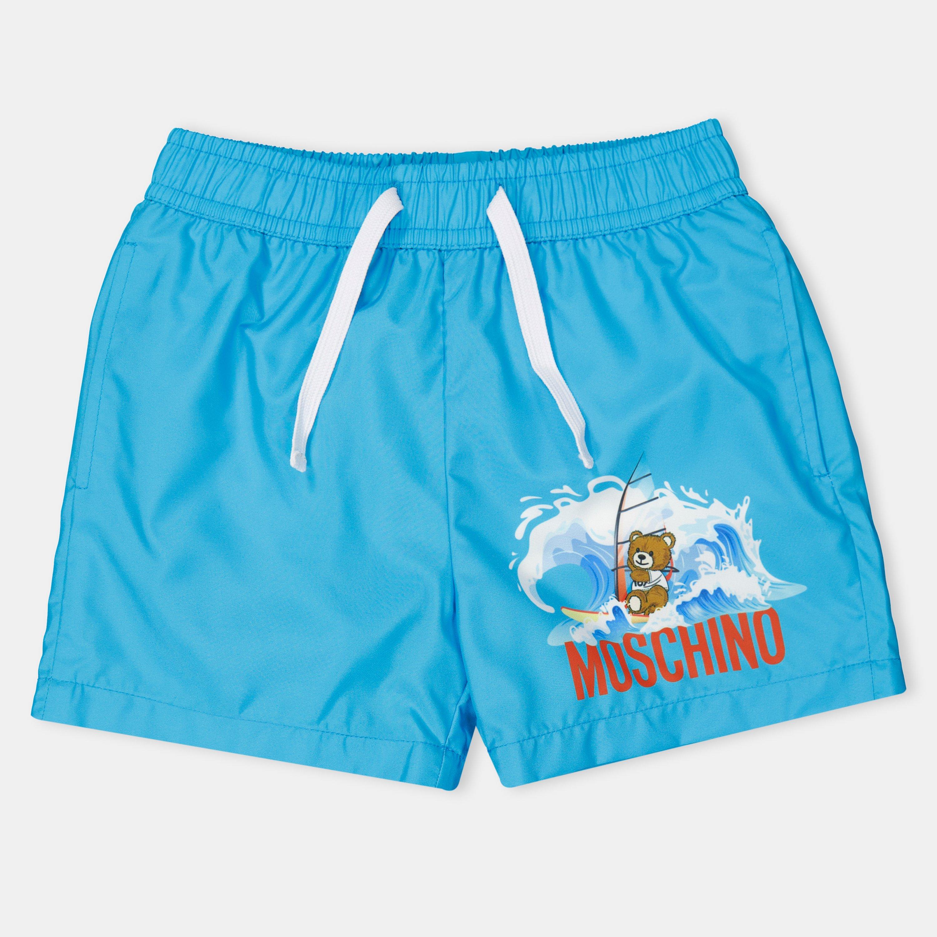 Blue 41047 - Moschino - Kids' Bear Logo Quick Dry Swim Shorts - 1