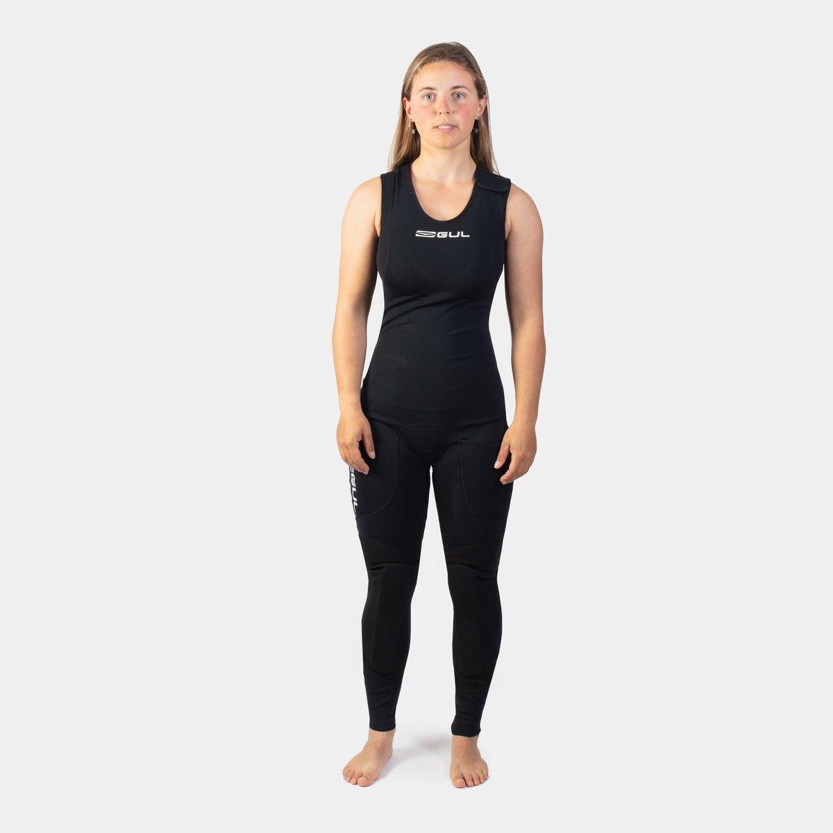 Black - Gul - CODE ZERO 1MM FLATLOCK LONG JANE WETSUIT - 1