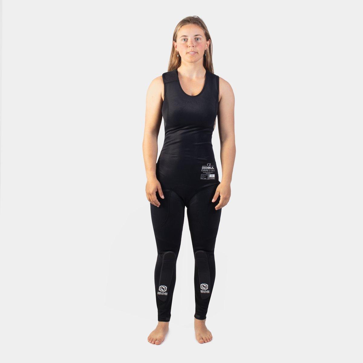 Black - Gul - CODE ZERO 1MM FLATLOCK LONG JANE WETSUIT - 8