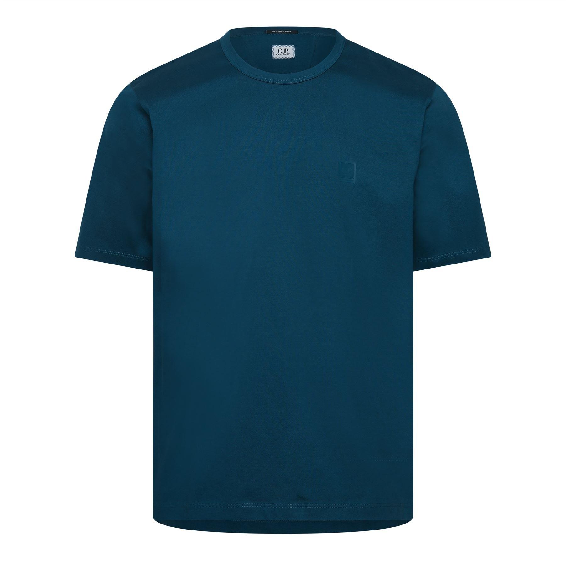 Blue - CP Company - Metropolis Series Chest Logo T-Shirt - 1