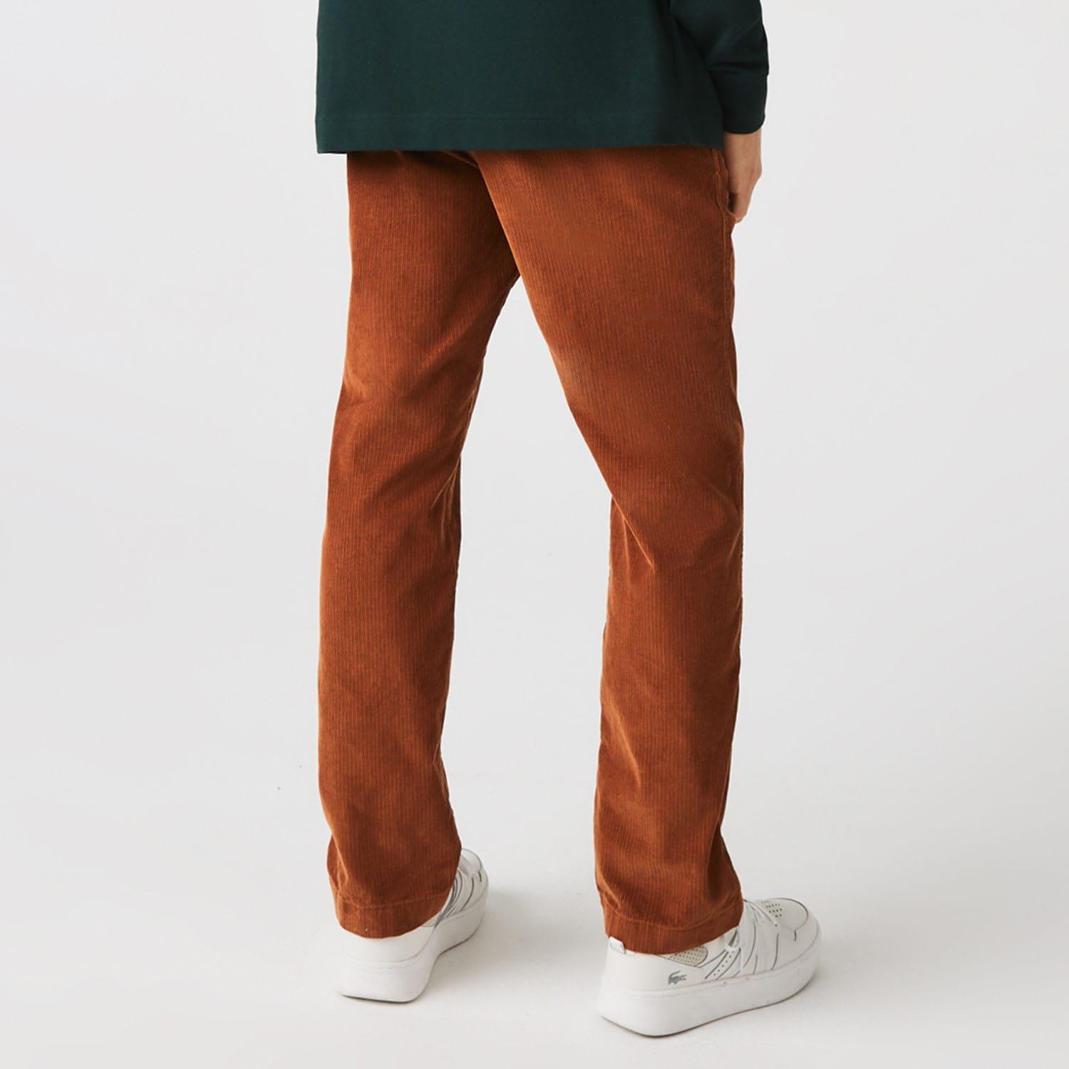 Brown - Lacoste - Straight-Fit Corduroy Chinos - 2