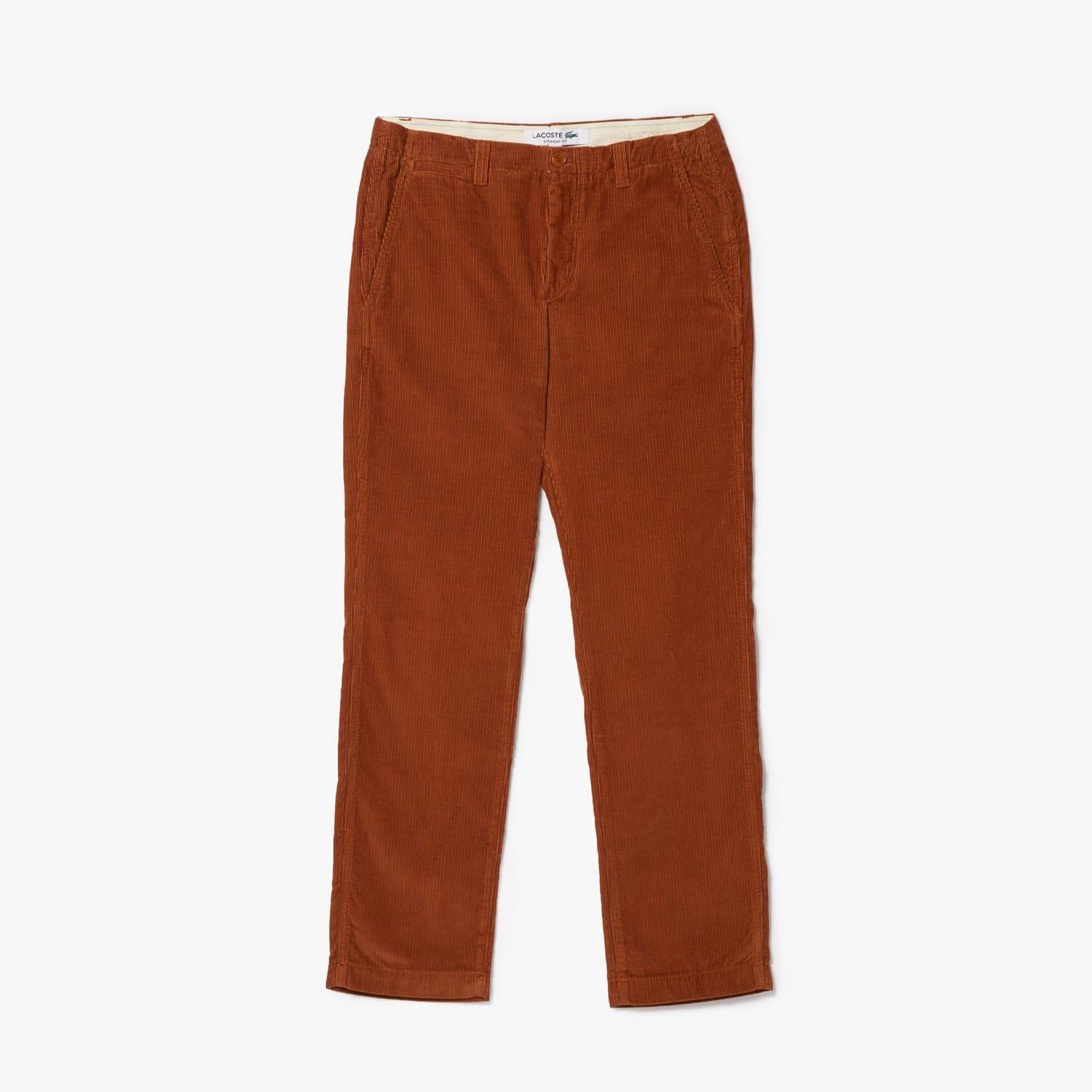 Brown - Lacoste - Straight-Fit Corduroy Chinos - 3
