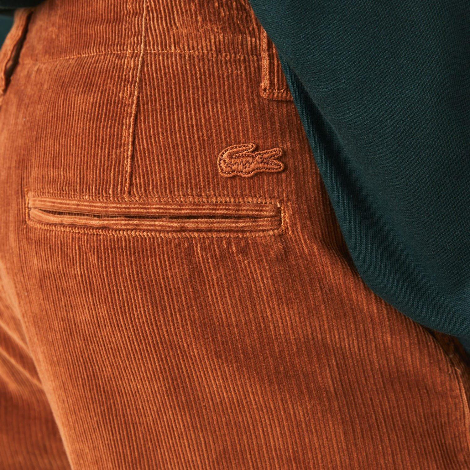 Brown - Lacoste - Straight-Fit Corduroy Chinos - 4